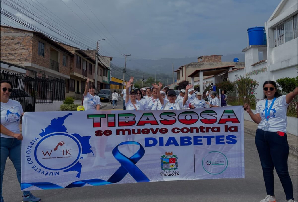 En Tibasosa, la conmemoración del Día Mundial de la Diabetes reunió a 300 personas