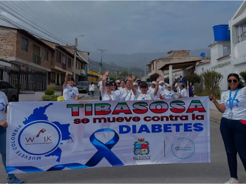 En Tibasosa, la conmemoración del Día Mundial de la Diabetes reunió a 300 personas