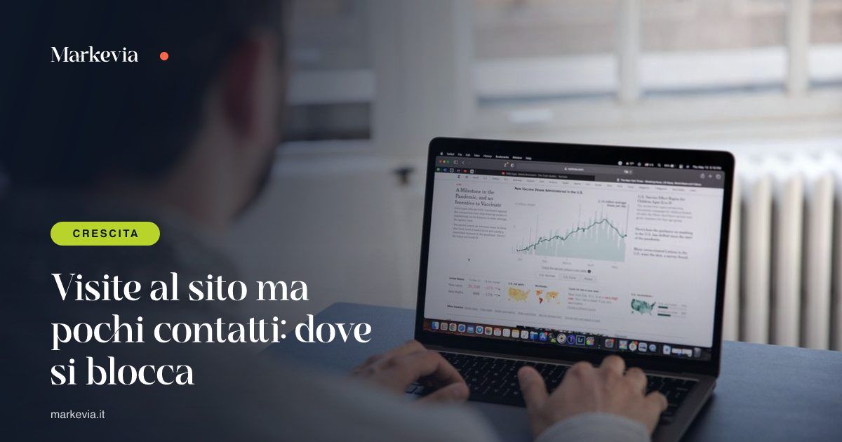 Visite al sito ma pochi contatti: dove si blocca