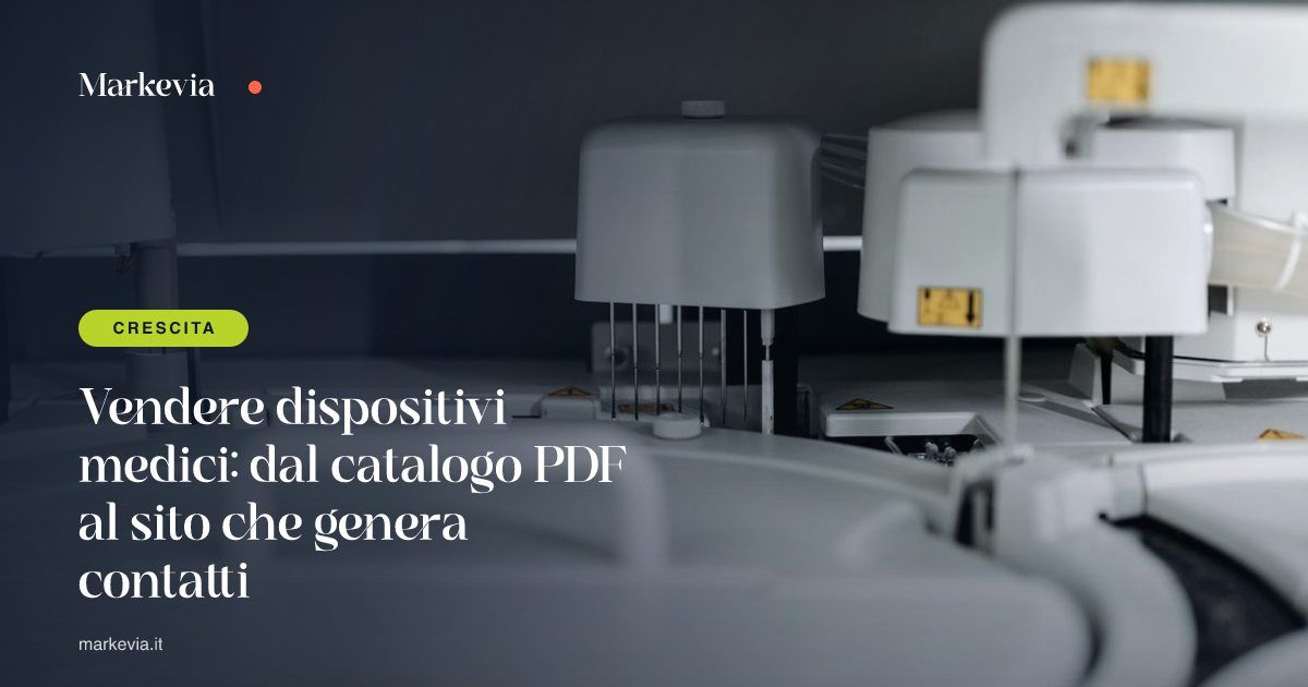 Vendere dispositivi medici: dal catalogo PDF al sito che genera contatti