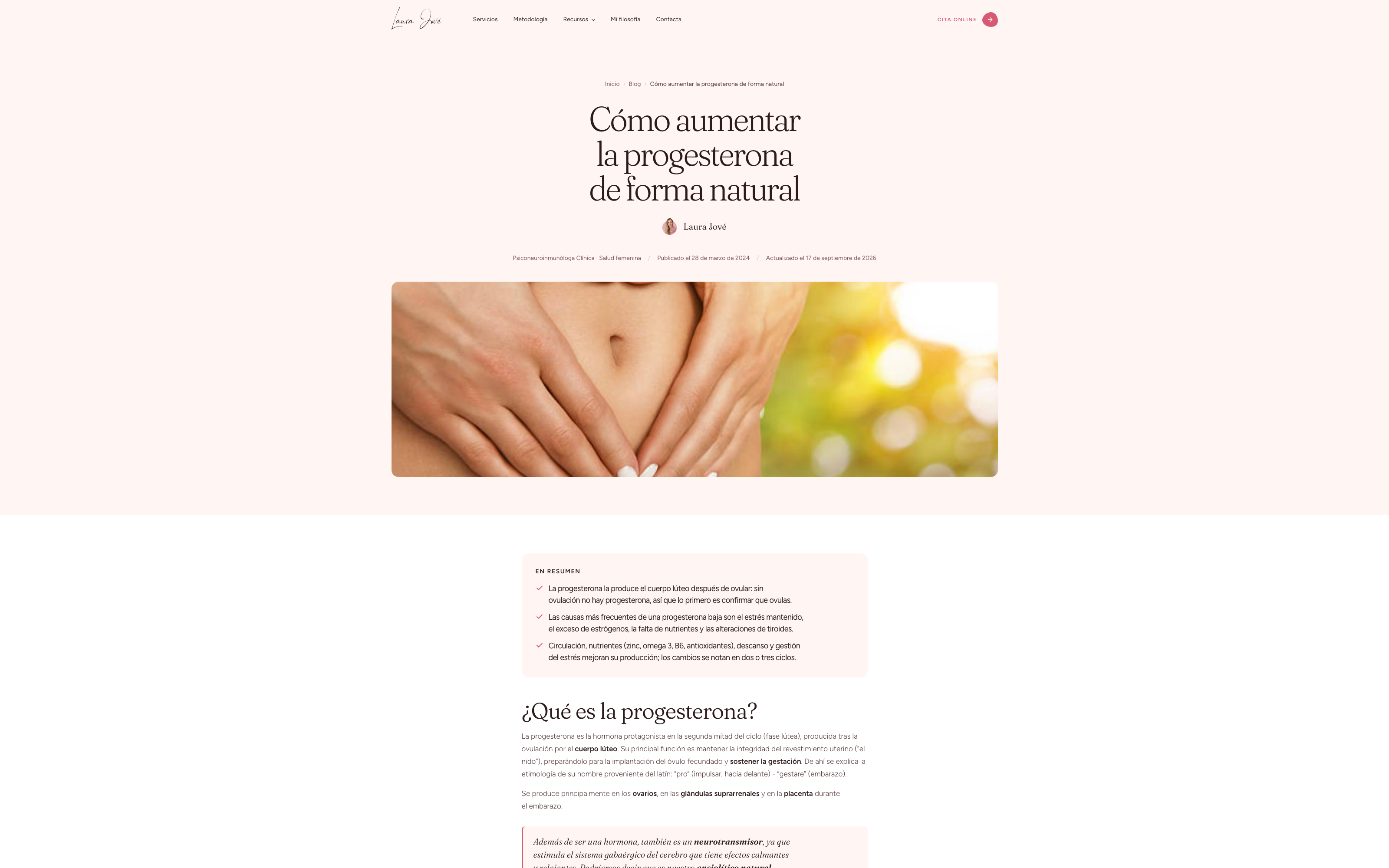 El artículo sobre cómo aumentar la progesterona de forma natural, el más leído del blog