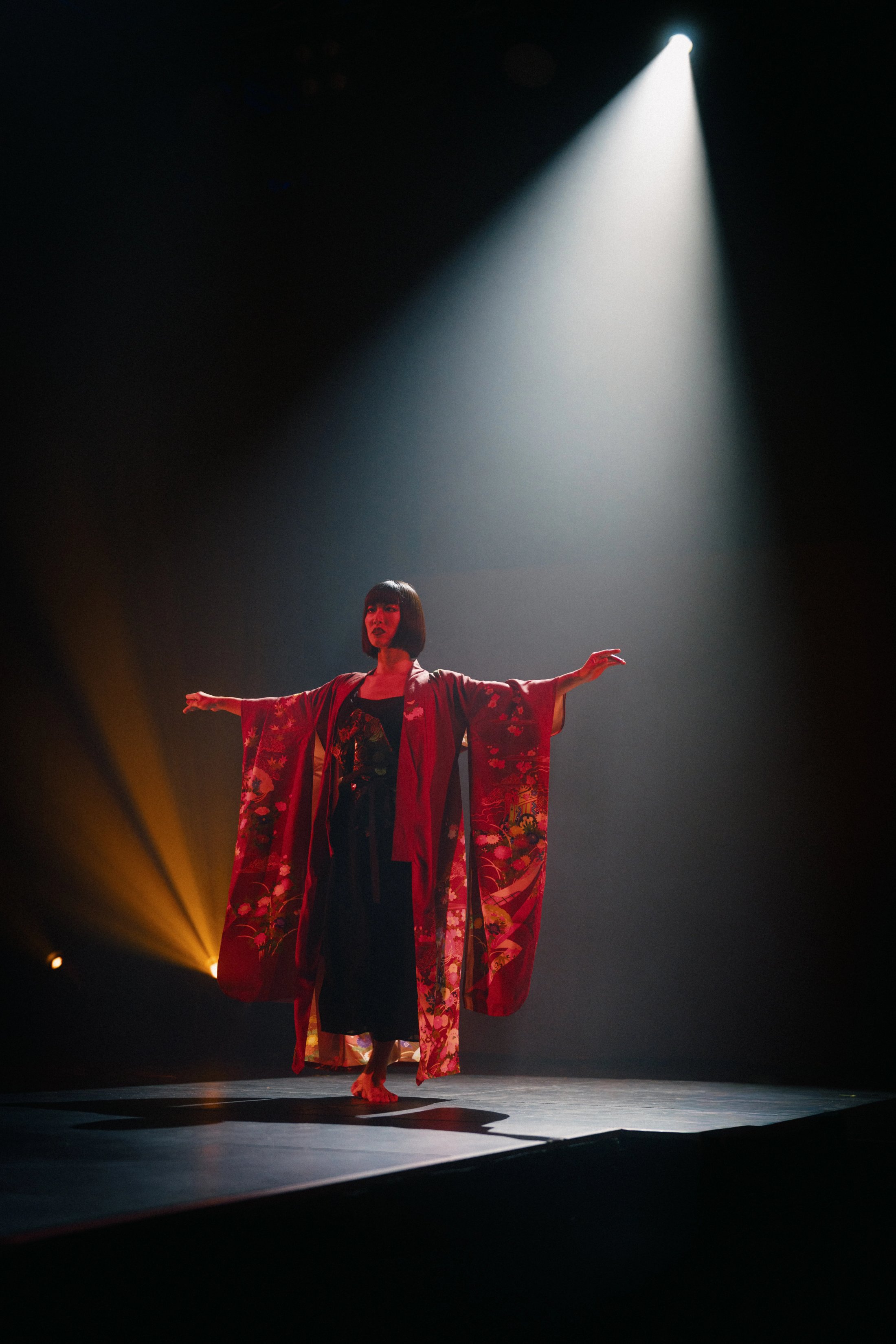 Female wearing Japanese kimono