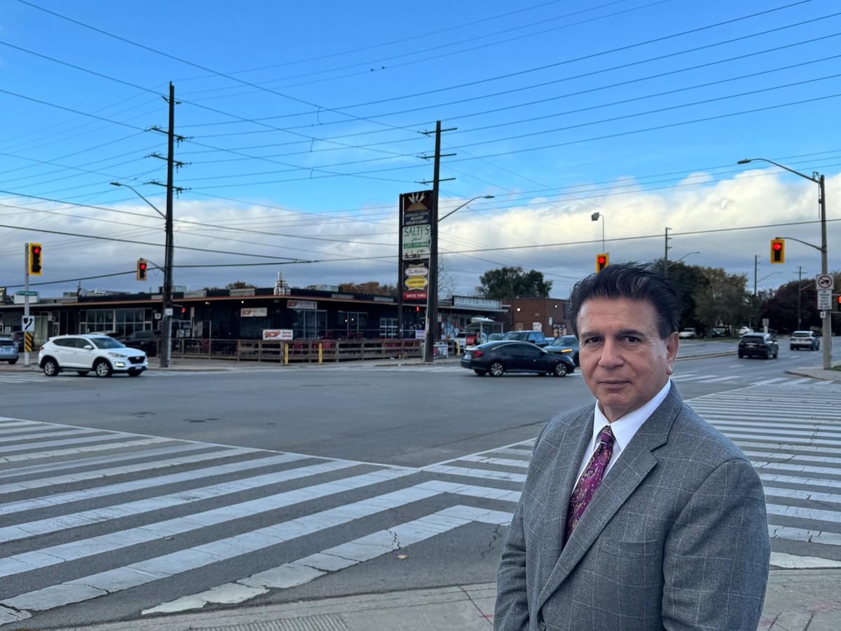 Councillor Jackson by an intersection