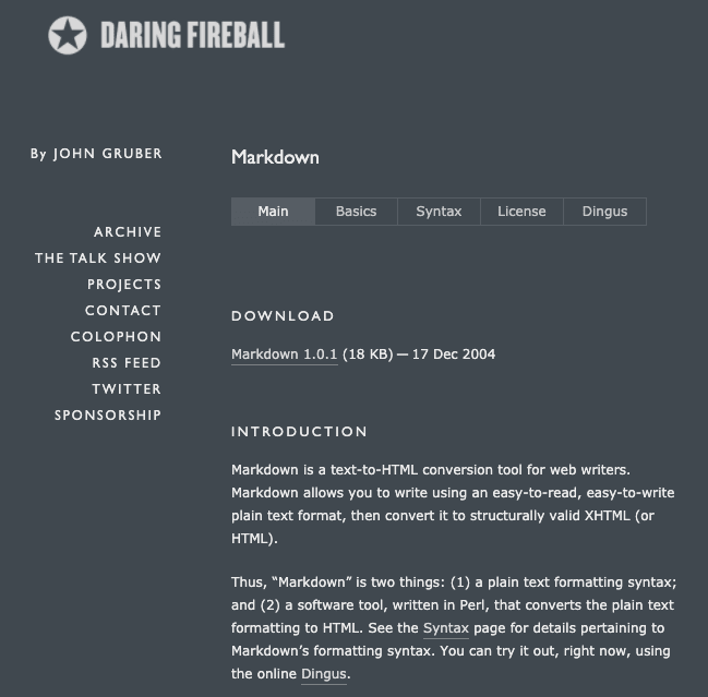 Daring Fireball Website