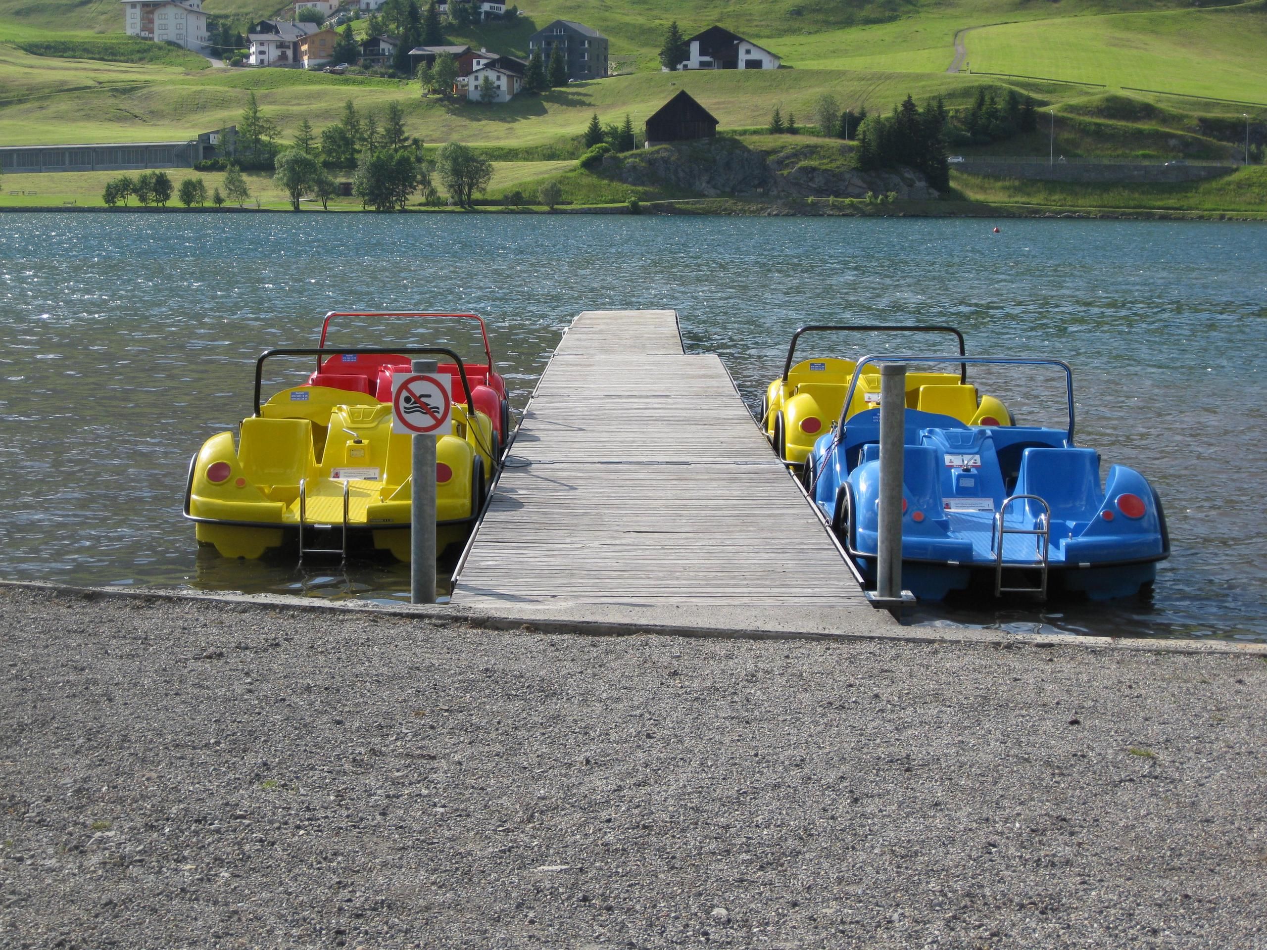 Pedalo auf dem Davosersee