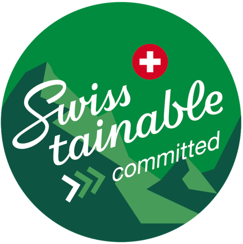 swisstainable committed logo