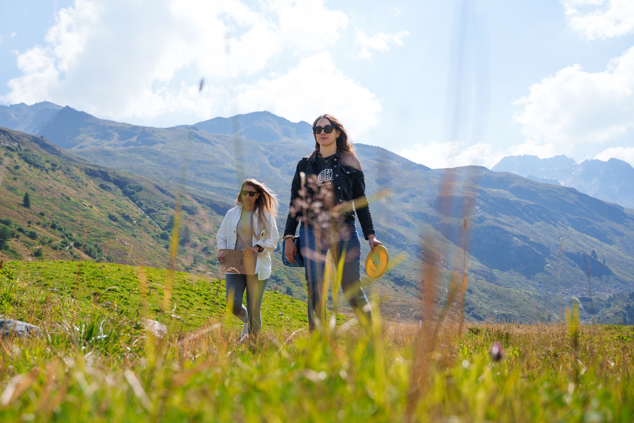 Disc Golf in den Schweizer Alpen von Davos Klosters.