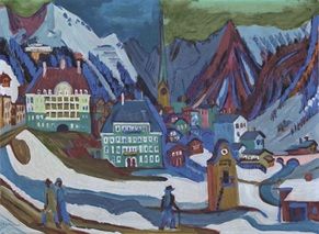 Gemälde von Ernst Ludwig Kirchner, Davos im Winter