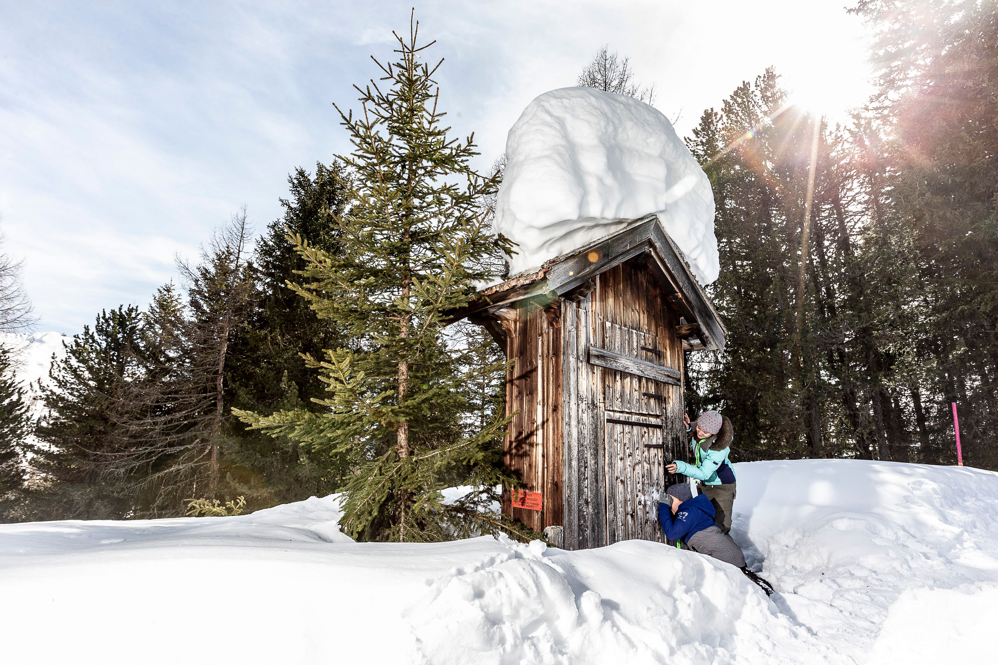 Foxtrail im Winter in Davos Familien Kinder