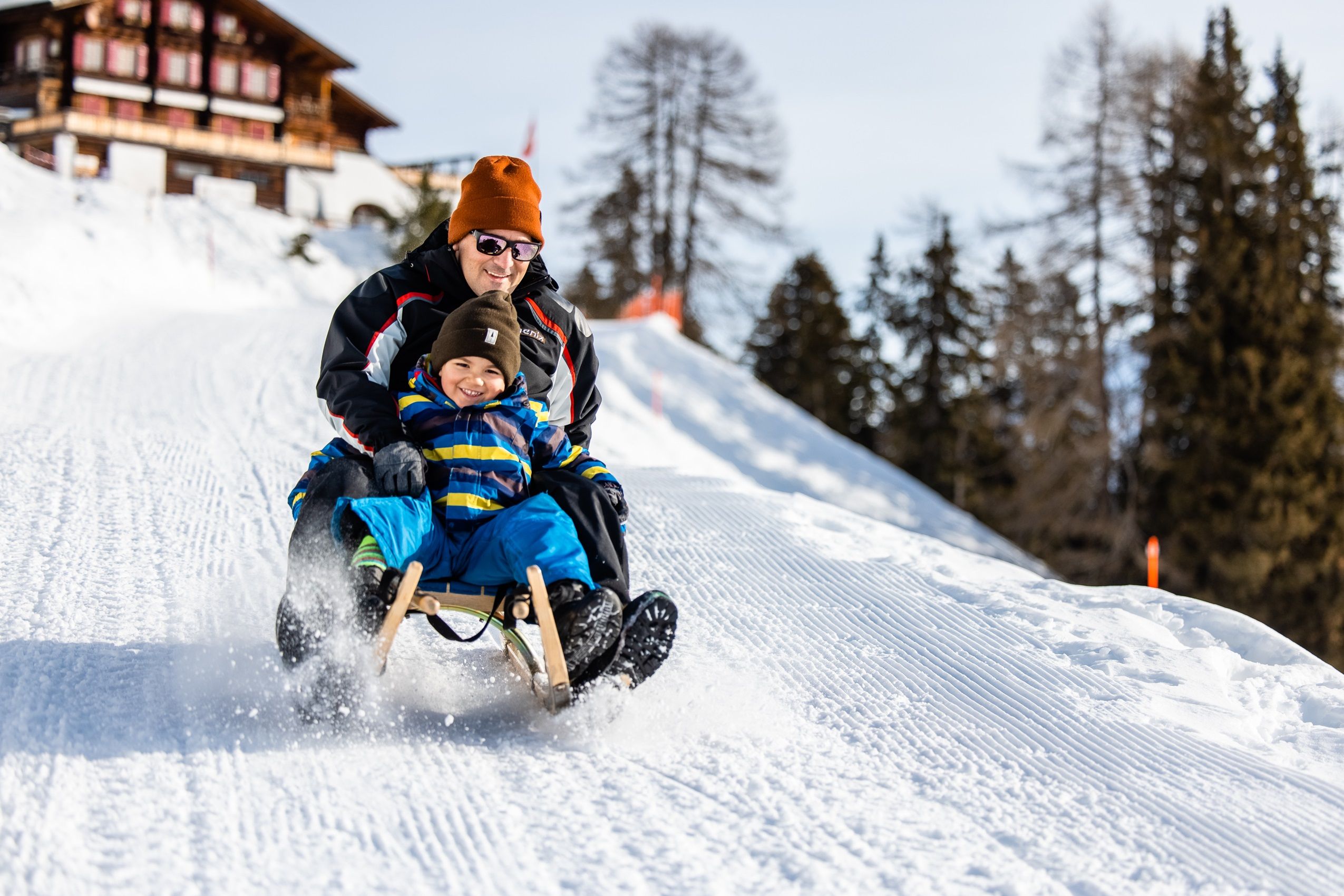 Schlitteln auf der Schatzalp