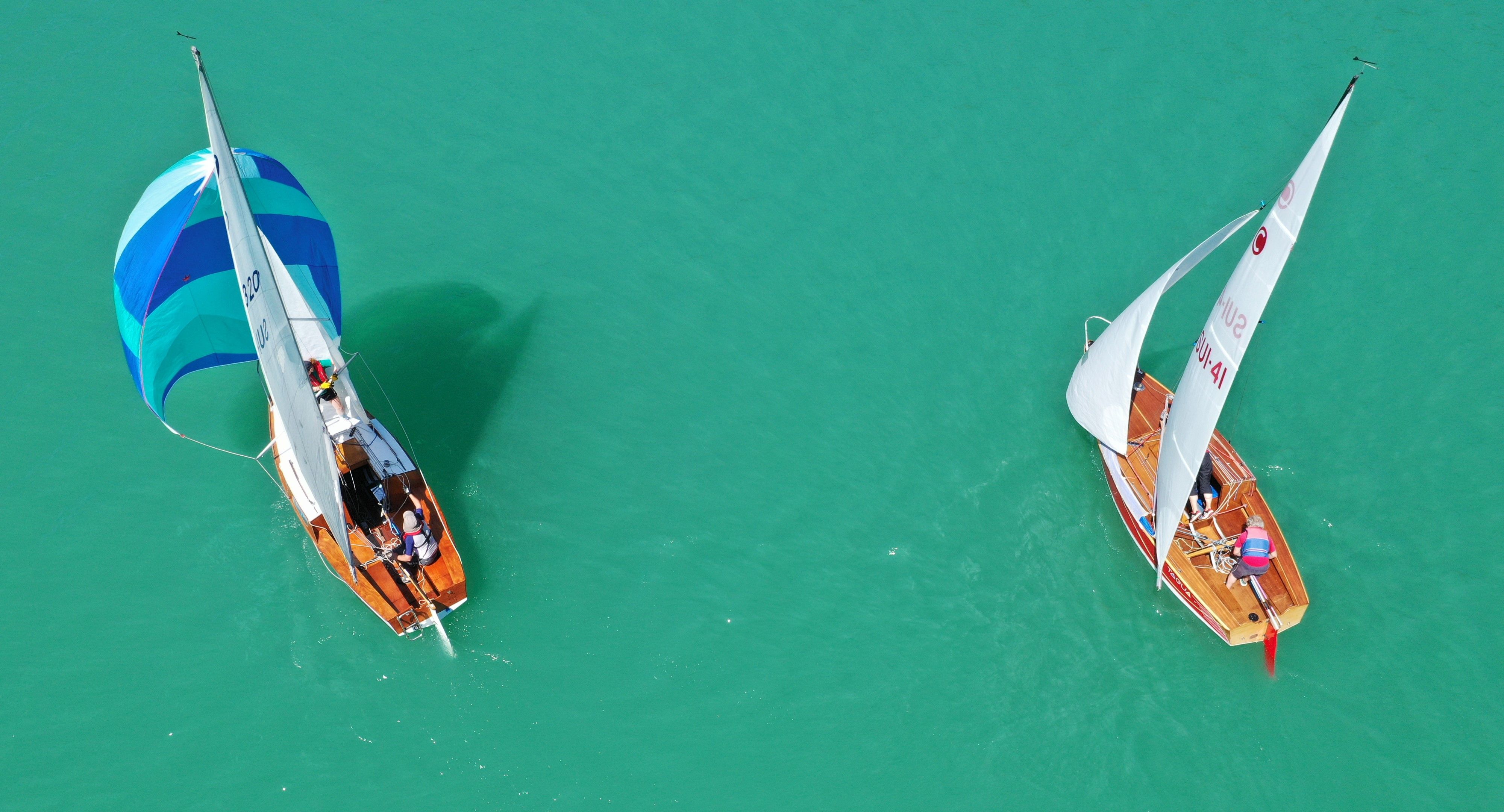 Segelboote auf dem Davosersee