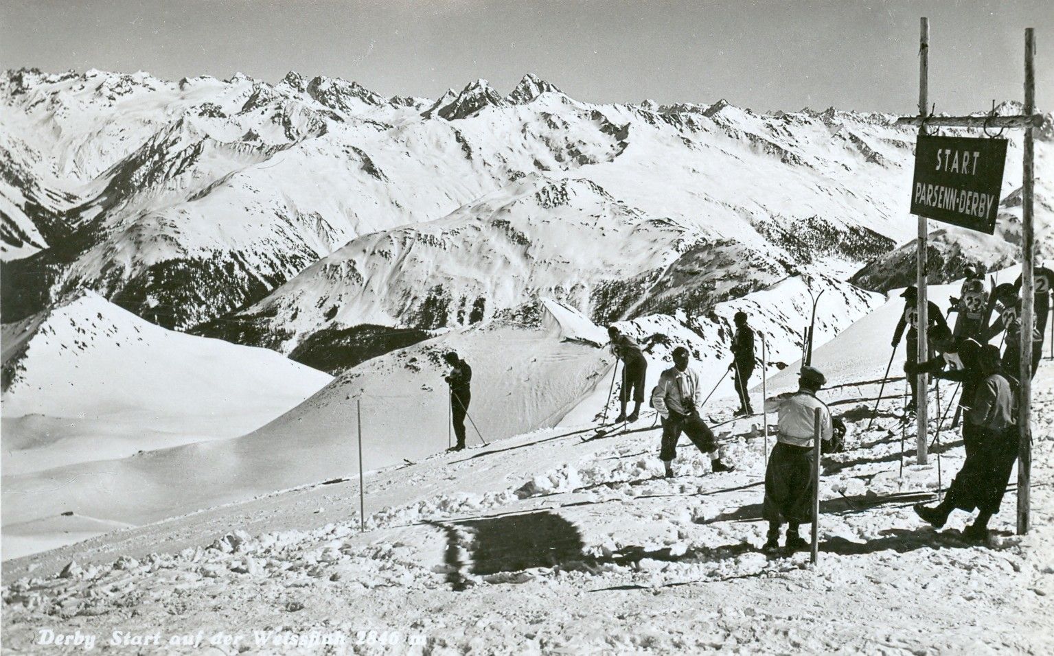 Derby Start 1937 Geschichte Sammlung Gugelmann Ski
