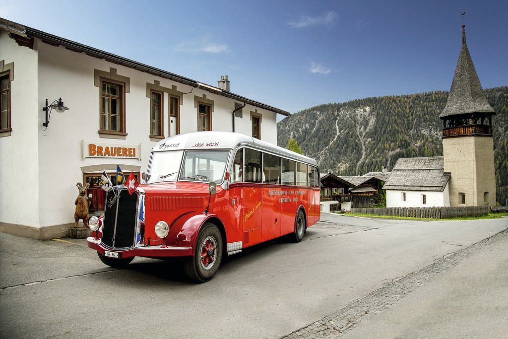 Brewery Monstein Oldtimerbus