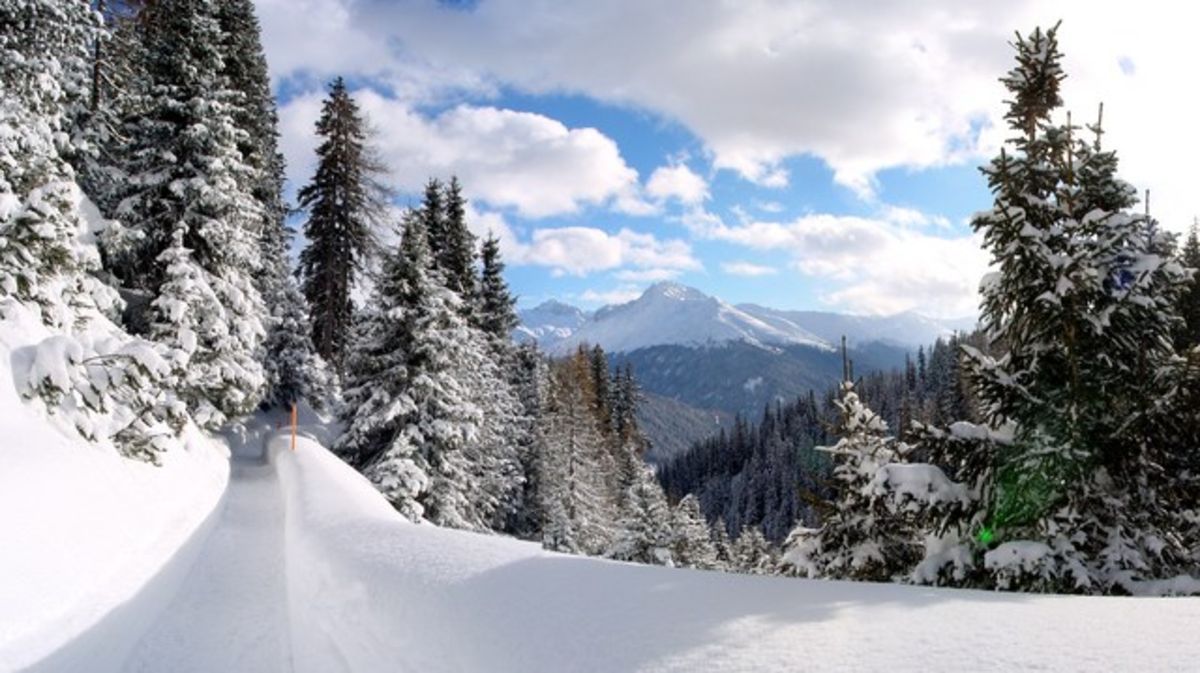 Schatzalp Winterwandern Winterwanderweg Berge Winter