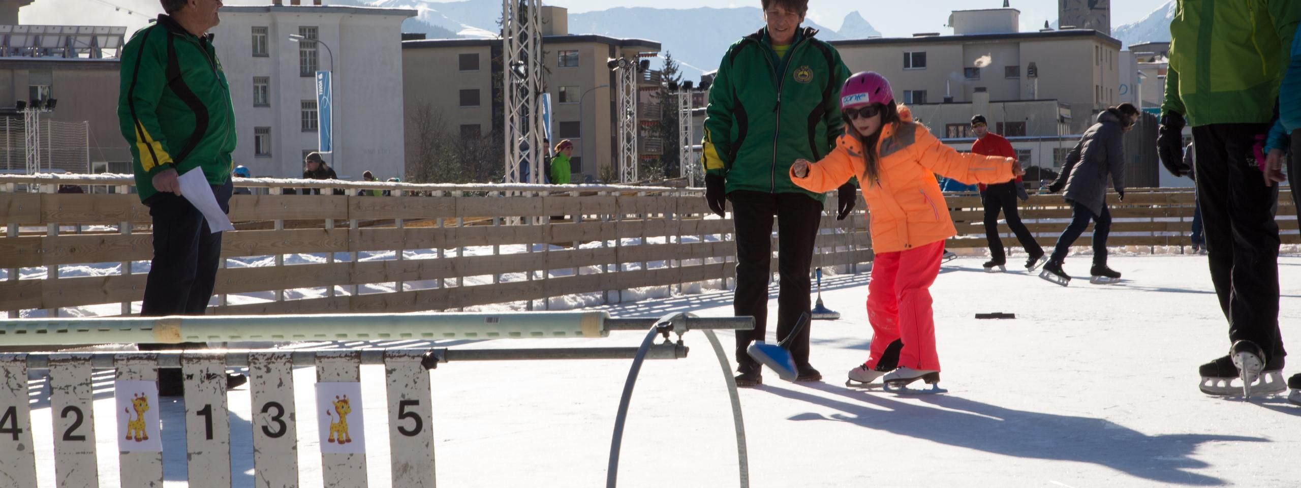 Eisstockschiessen in Davos, Eistraum, Eisplatz