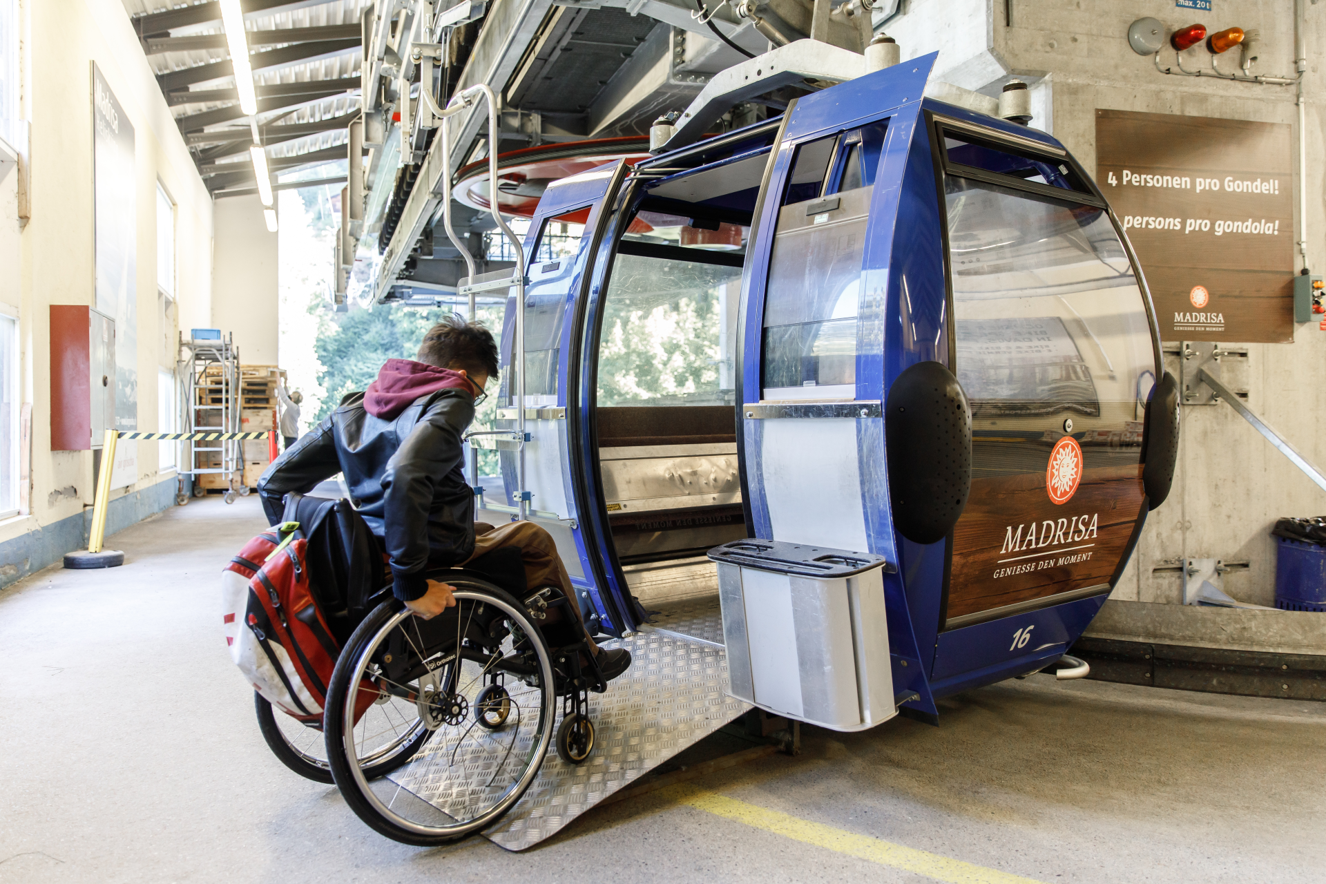 access unlimited barrierefreie Ferien Davos Bergbahnen Madrisa Rollstuhl