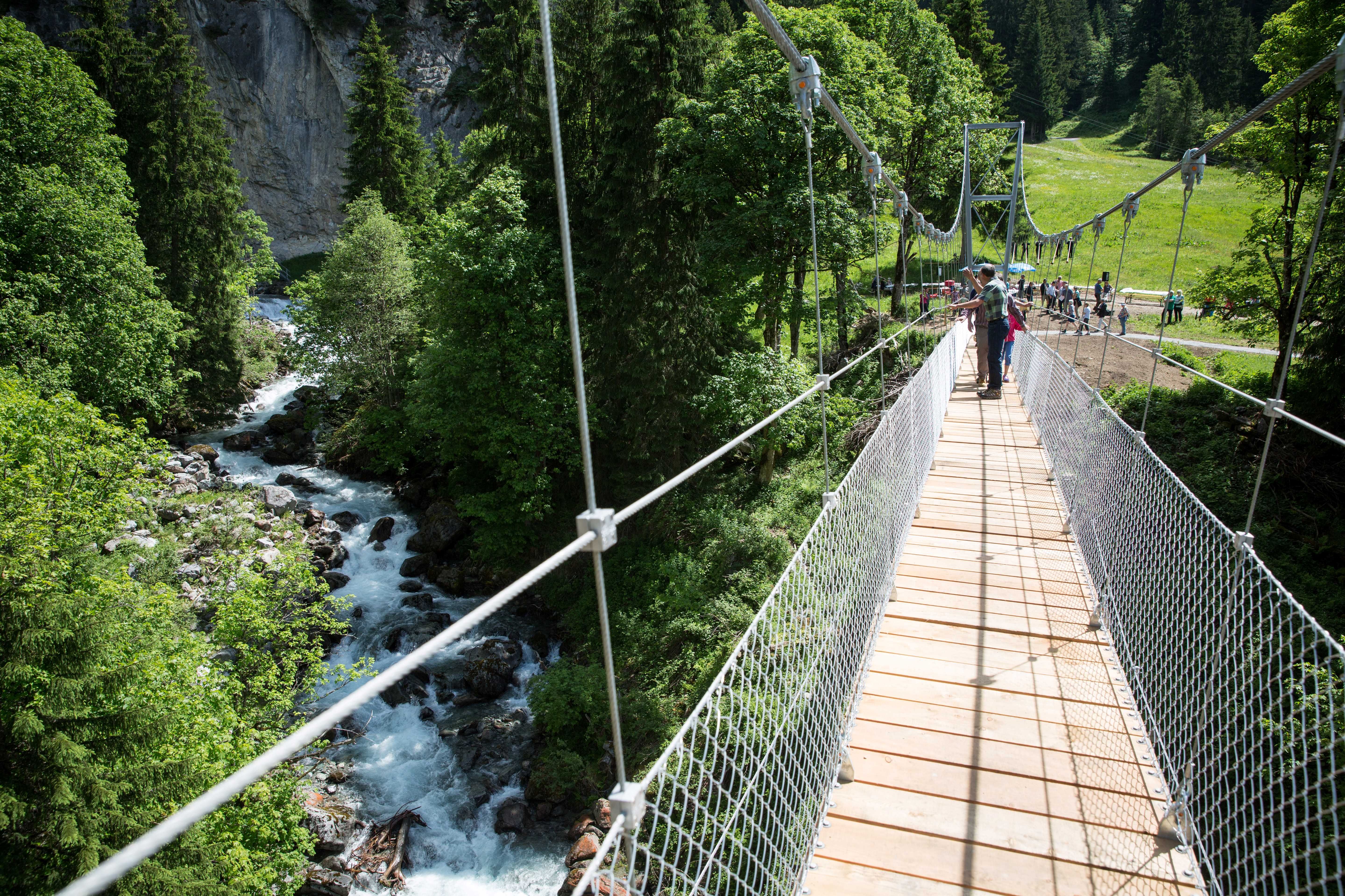 Schlappinbach Hängebrücke in Klosters