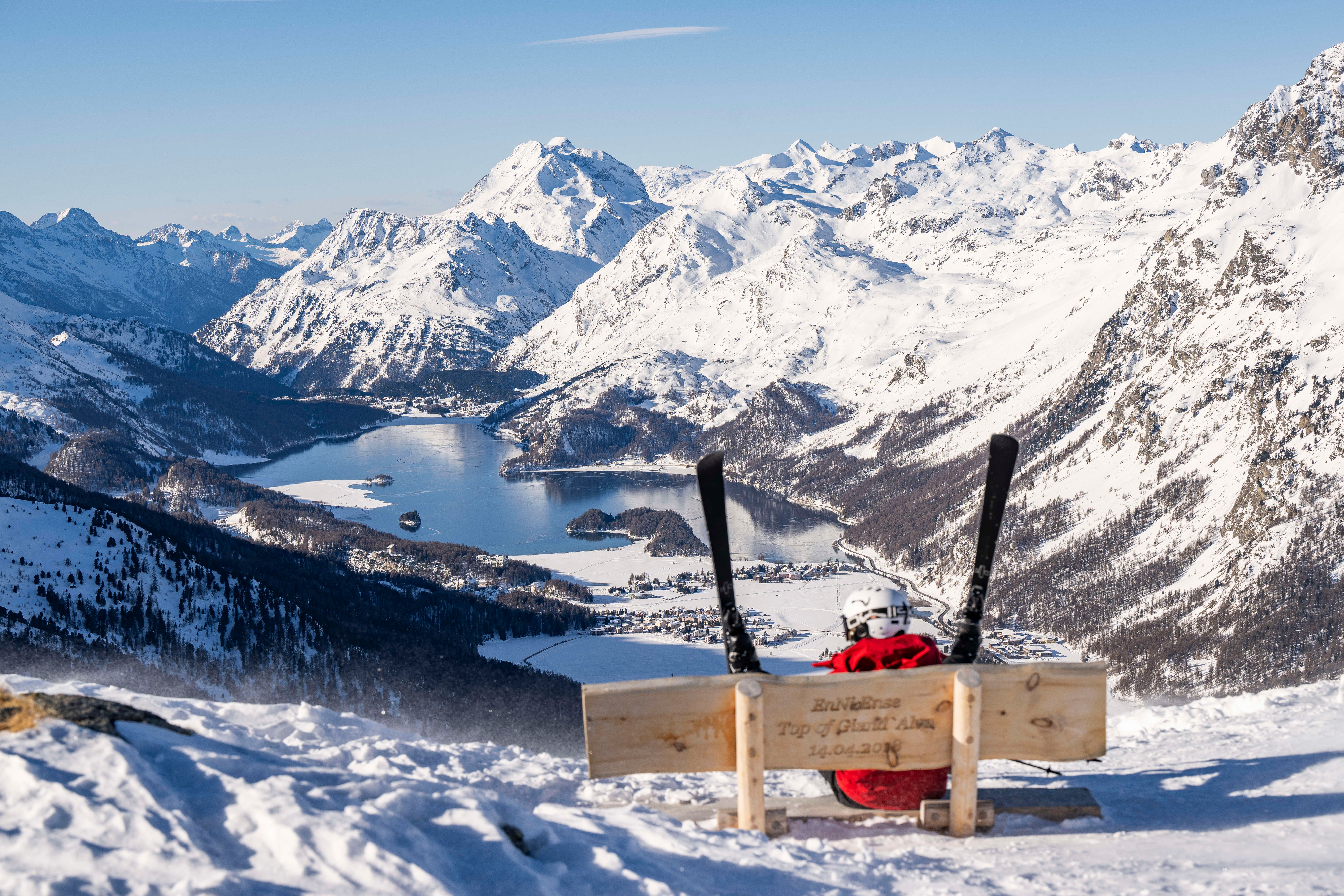 Aussicht Corvatsch im Engadin