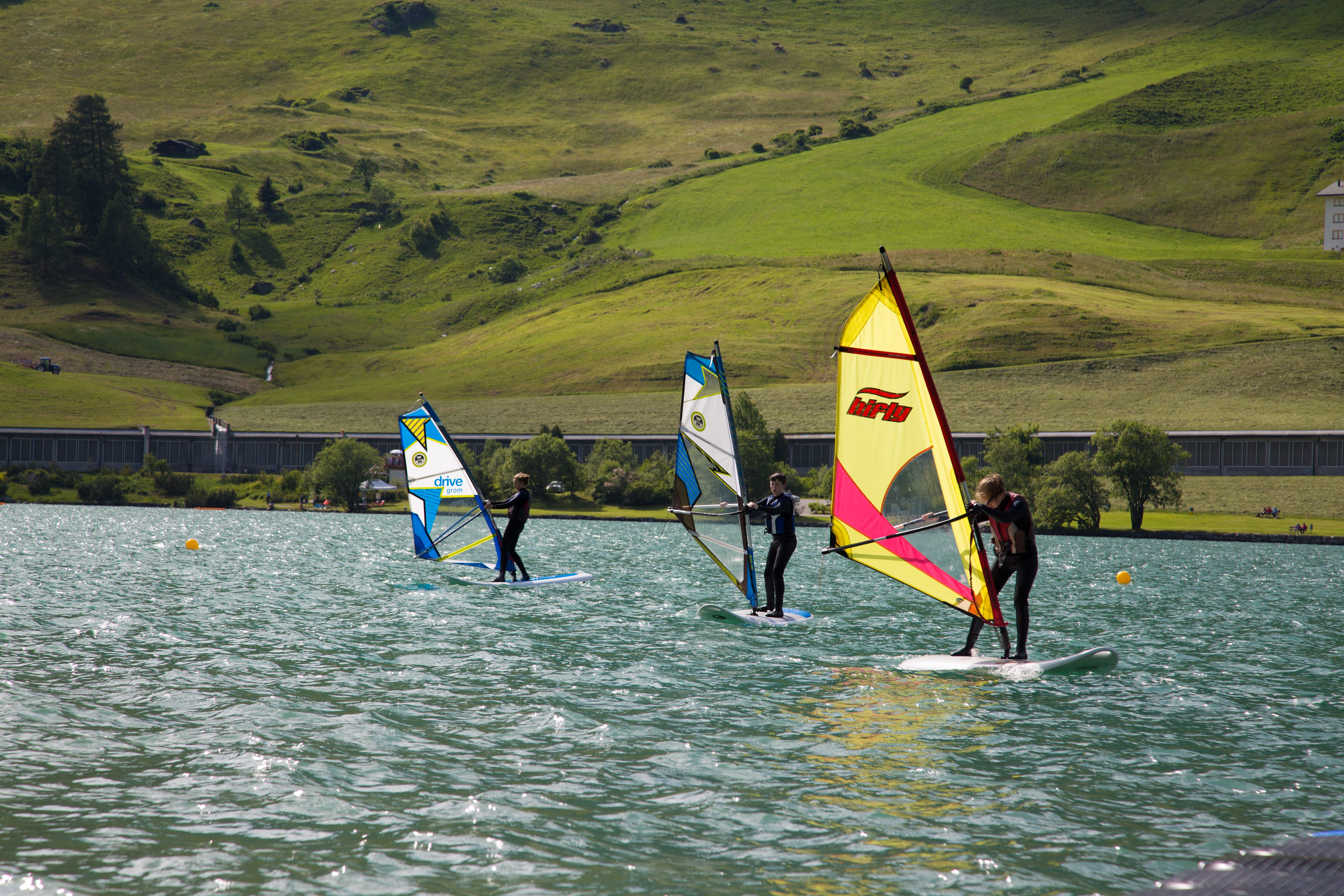 Windsurfen auf dem Davosersee