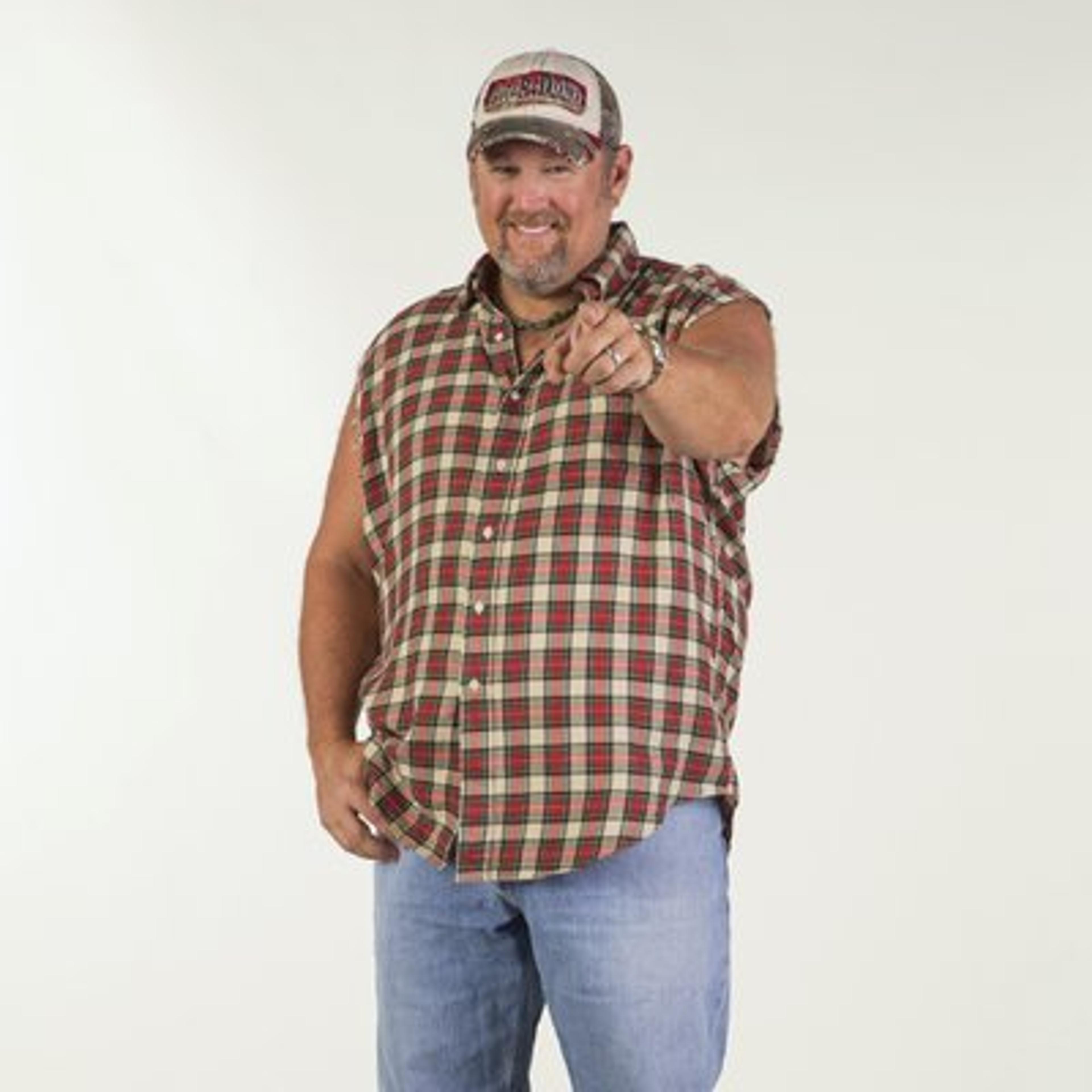 Larry the Test Guy smiling and pointing at camera