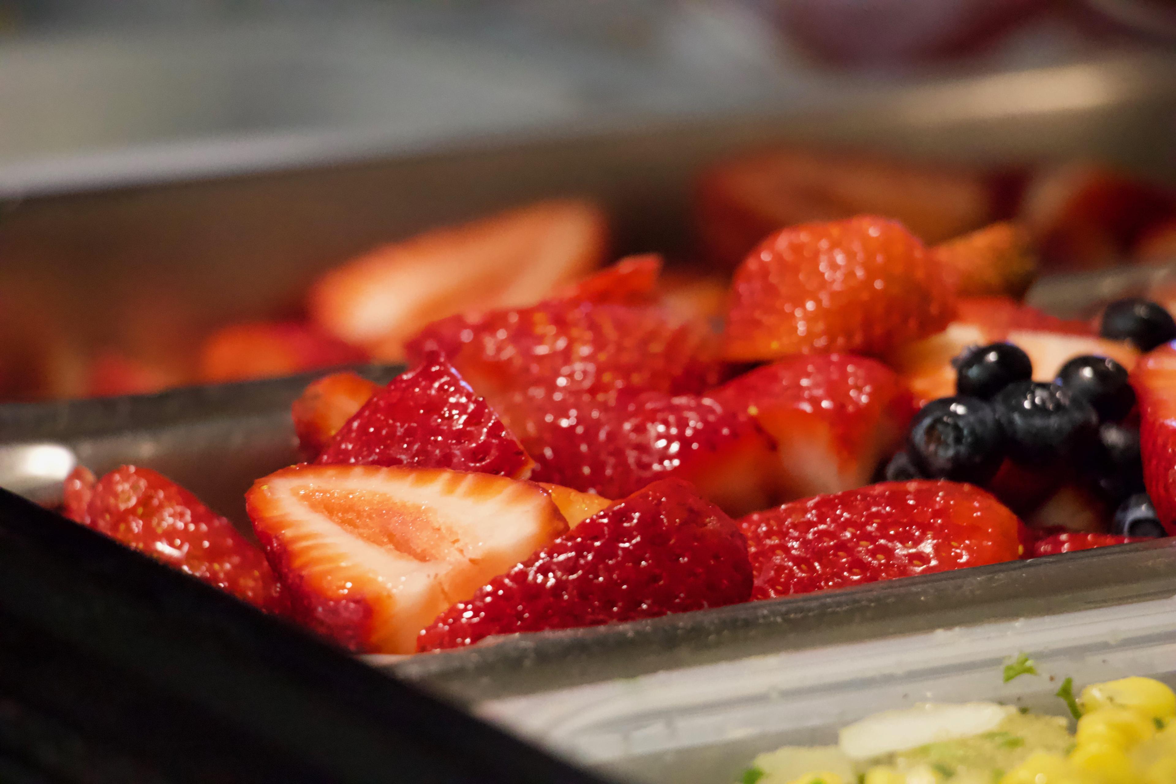 Strawberries in salad bar