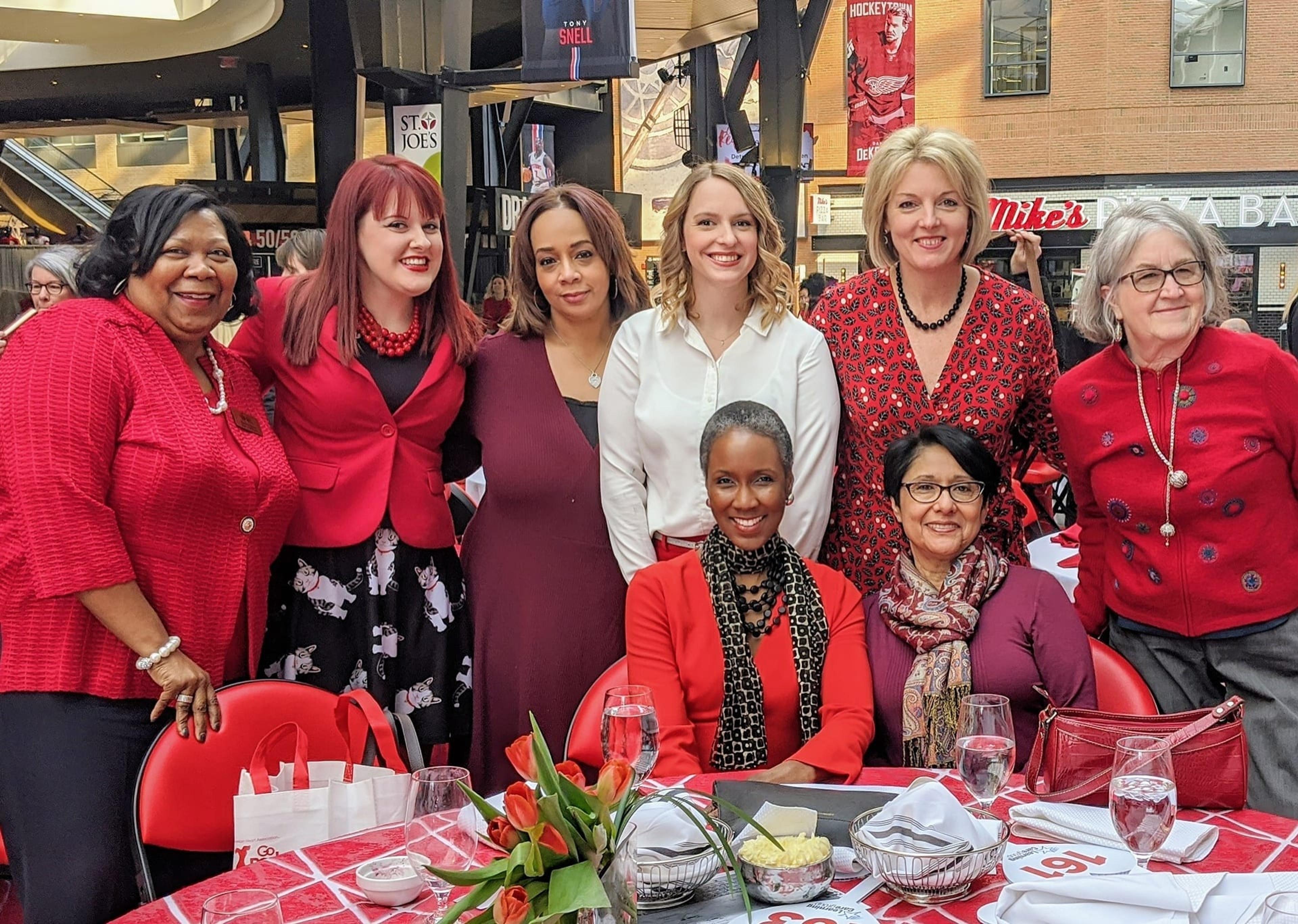 Blue Cross employees at this year's Detroit Go Red luncheon.