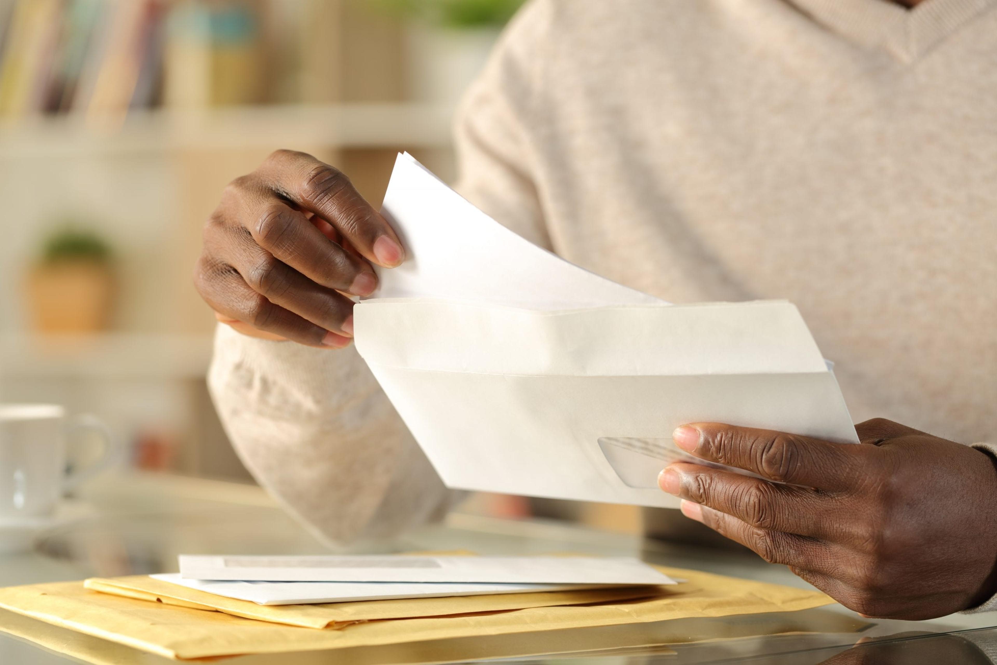 Man paying a bill