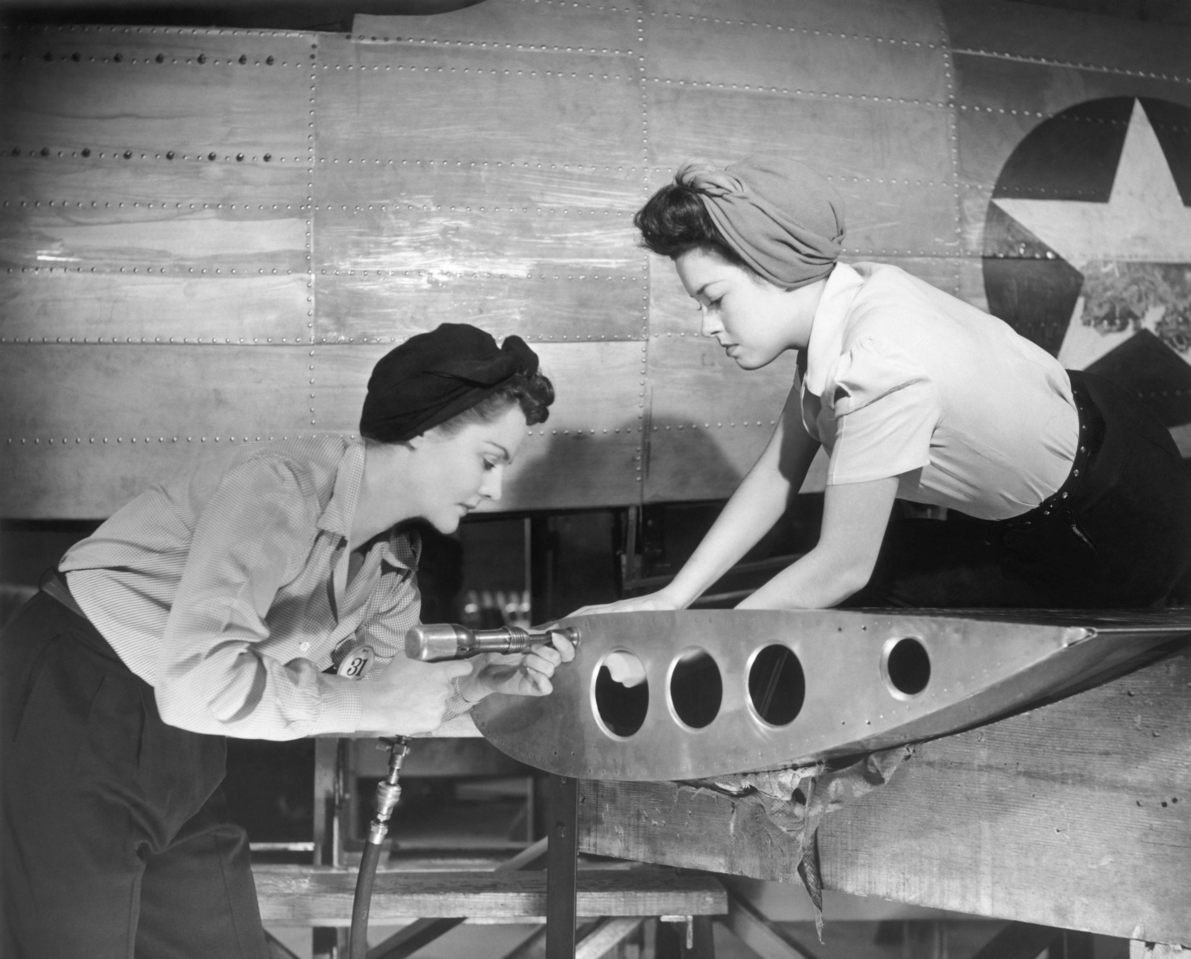 Women working at a plant during wartime