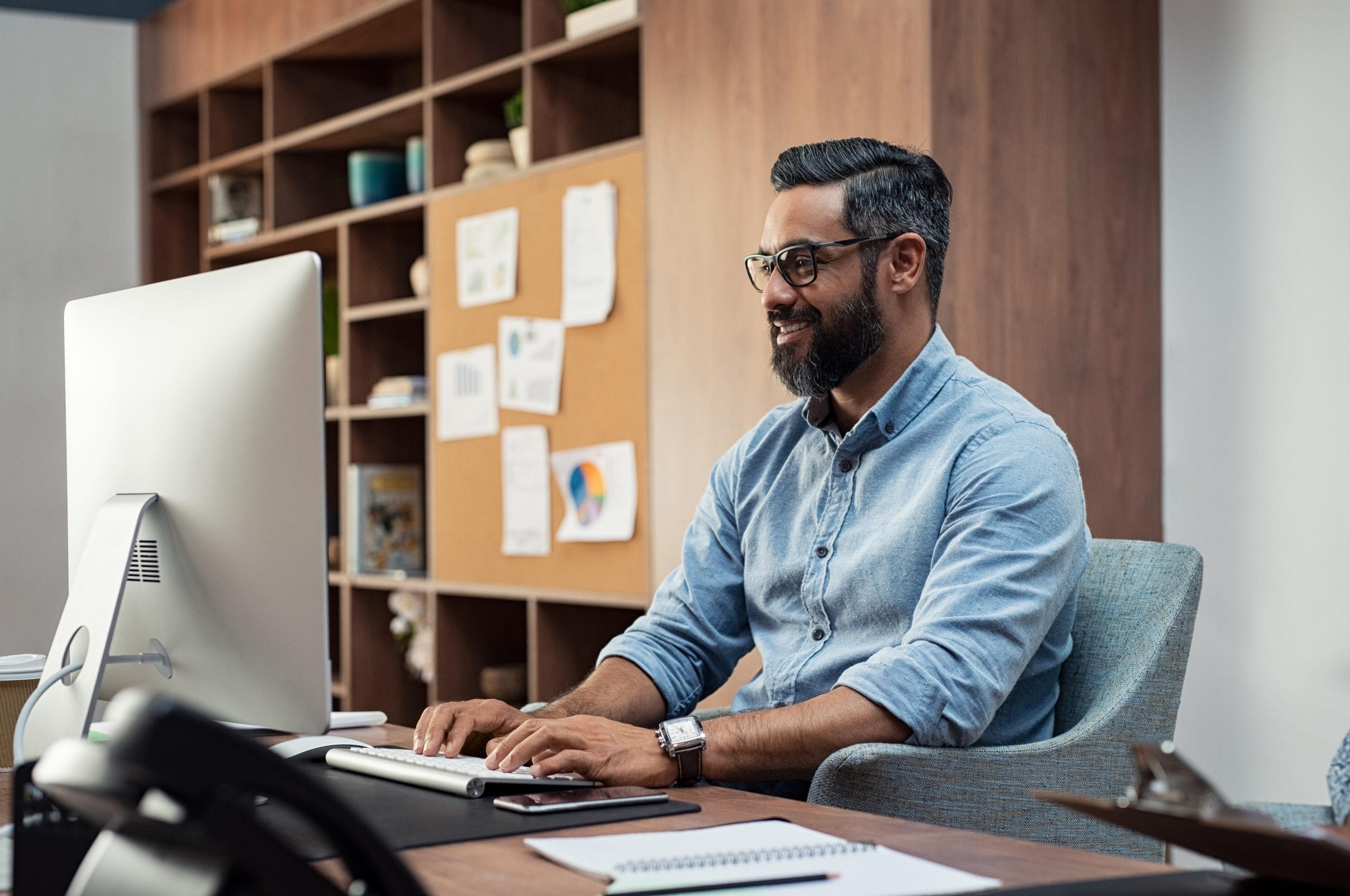 Man working at his desk