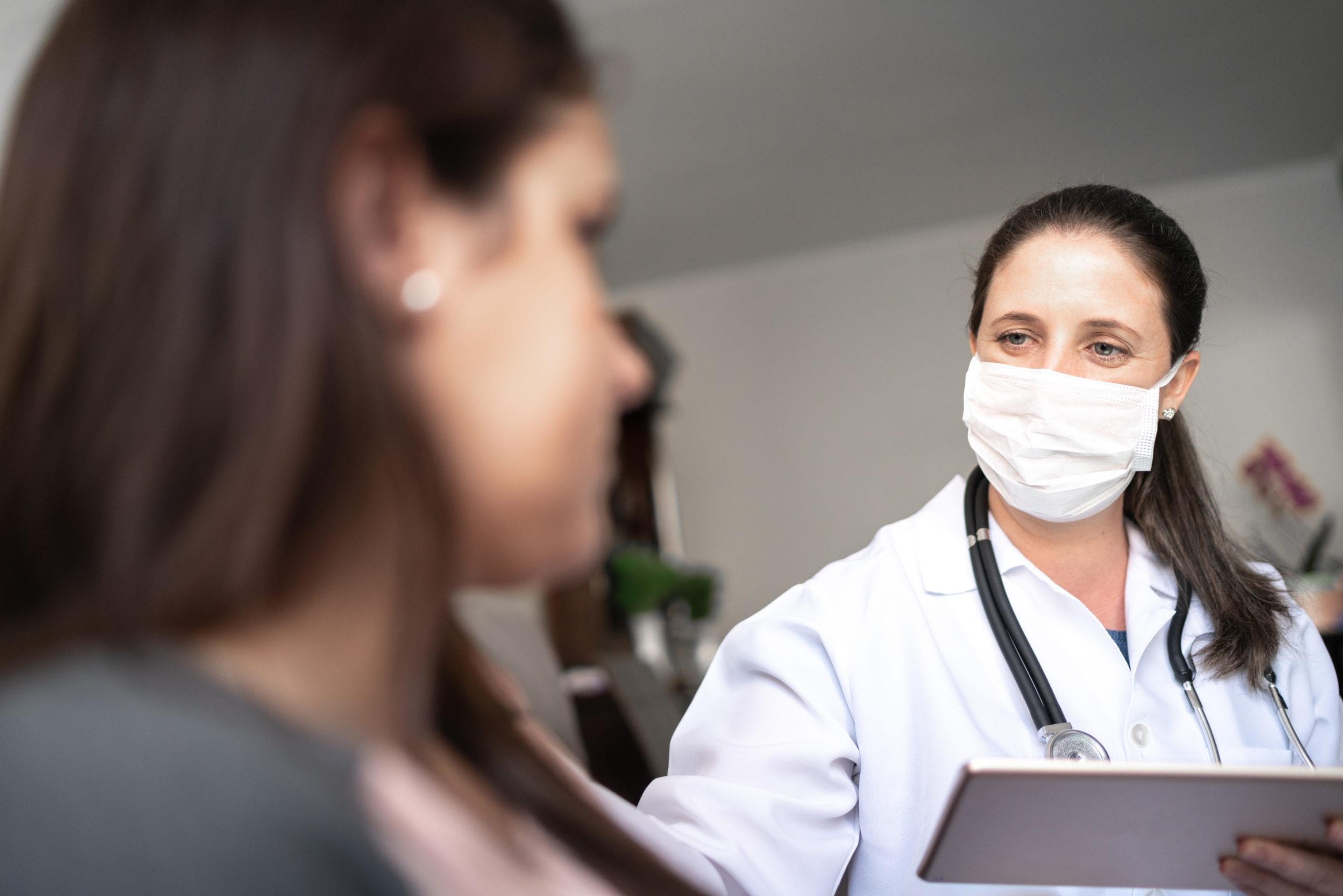 Doctor talking to a patient