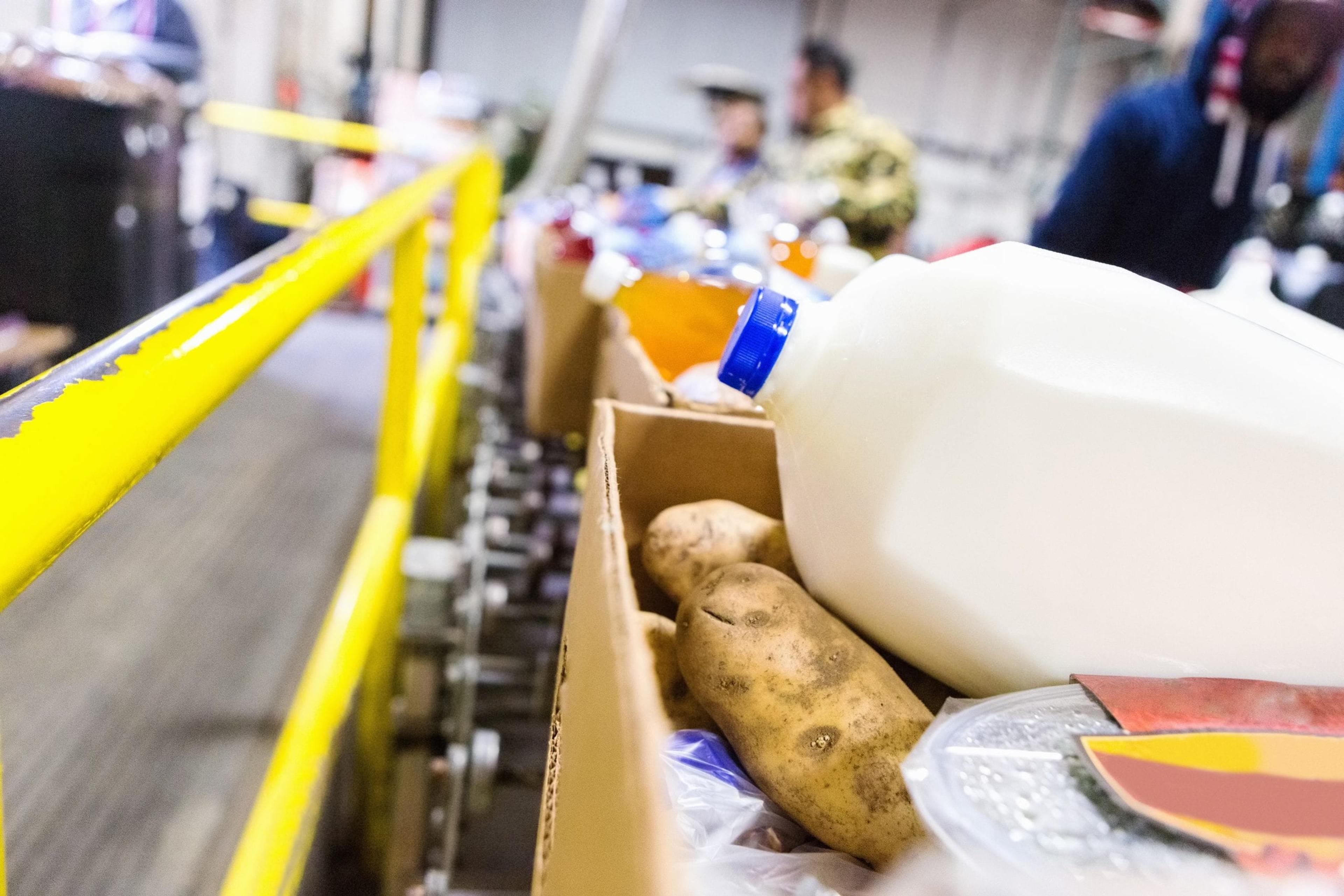 Food at a pantry distribution center