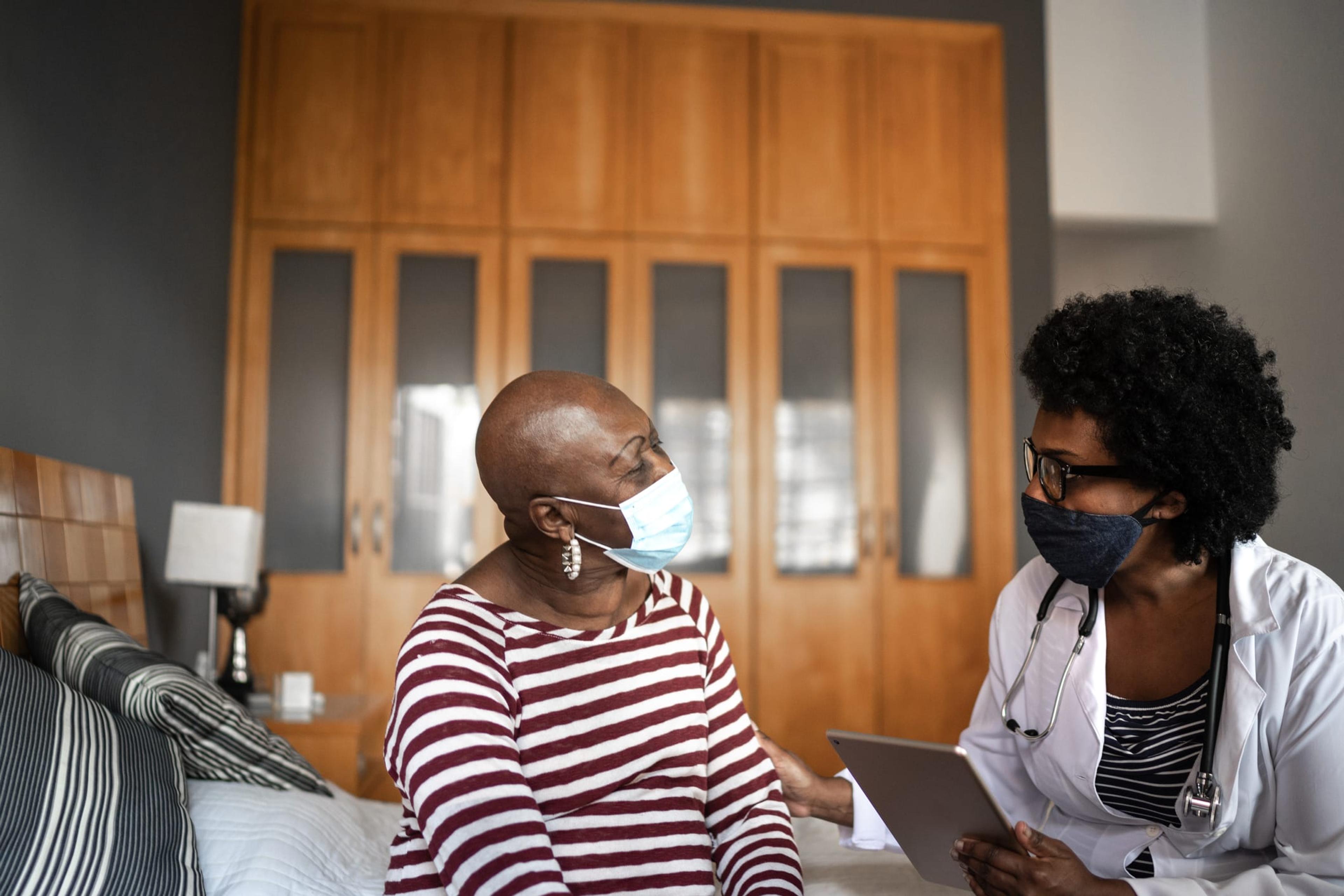 Woman with her doctor