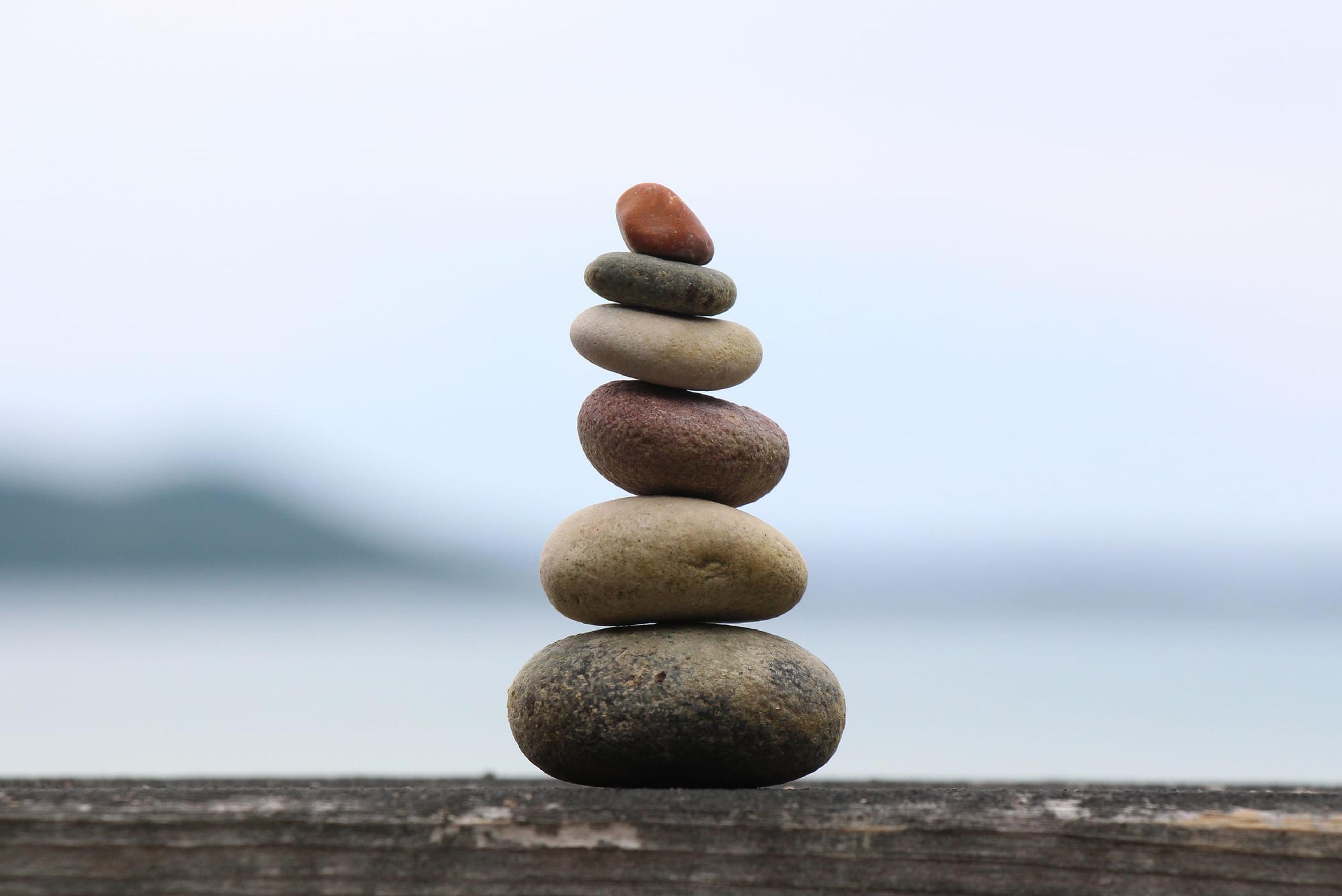 Image of rocks balanced on top of each other.