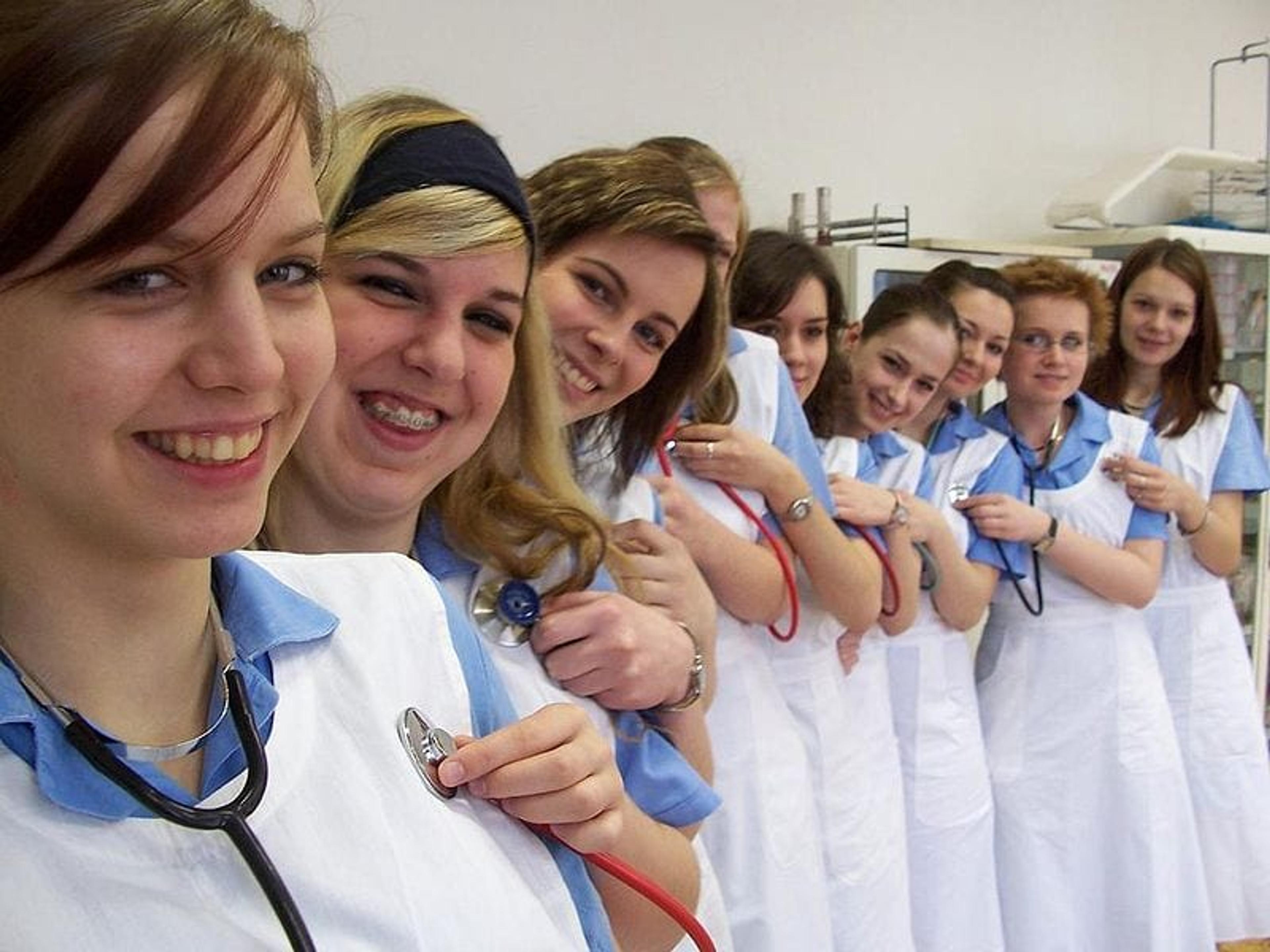 Nurses loving their job