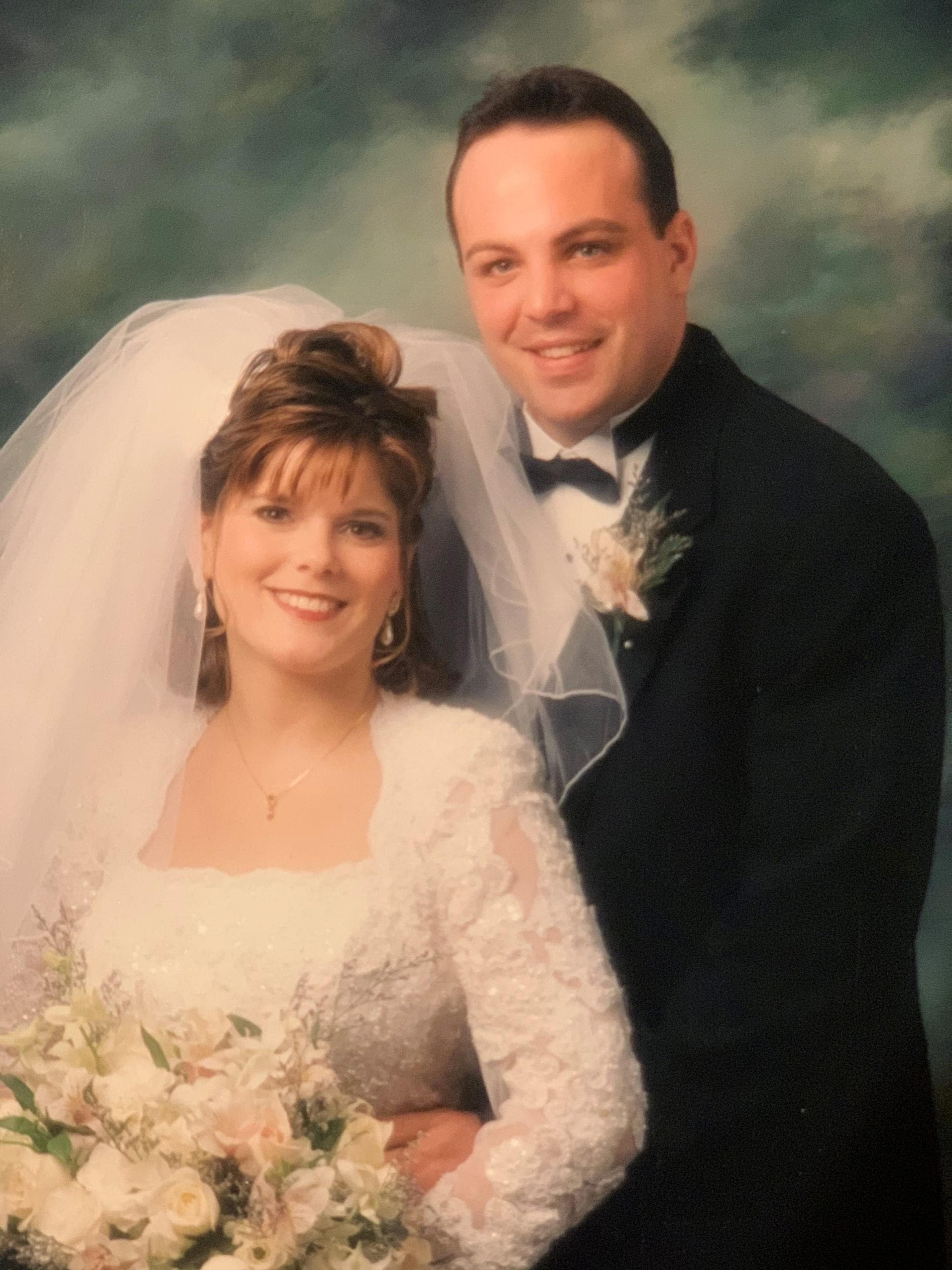 Sean and Marla on their wedding day