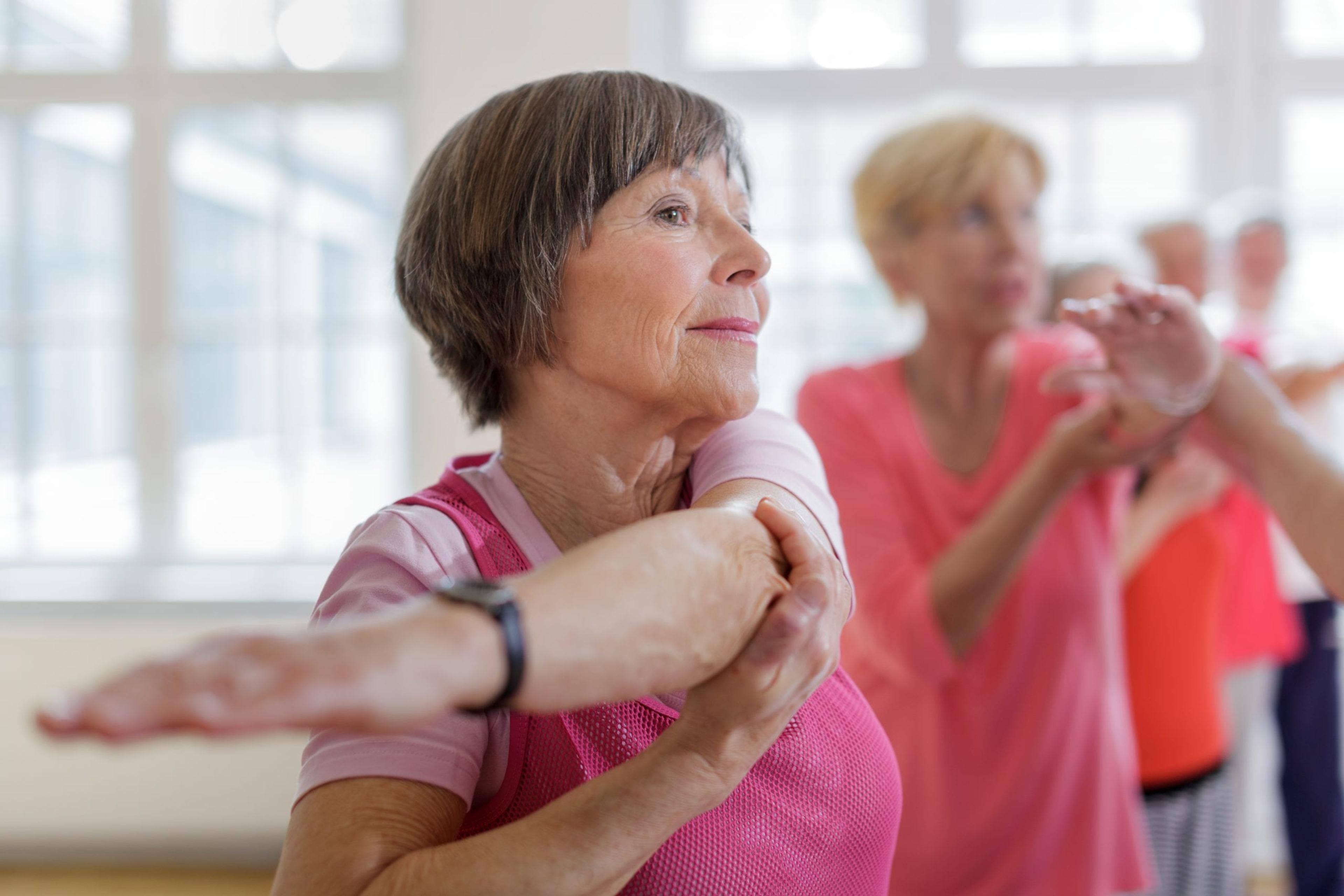 Senior fitness class