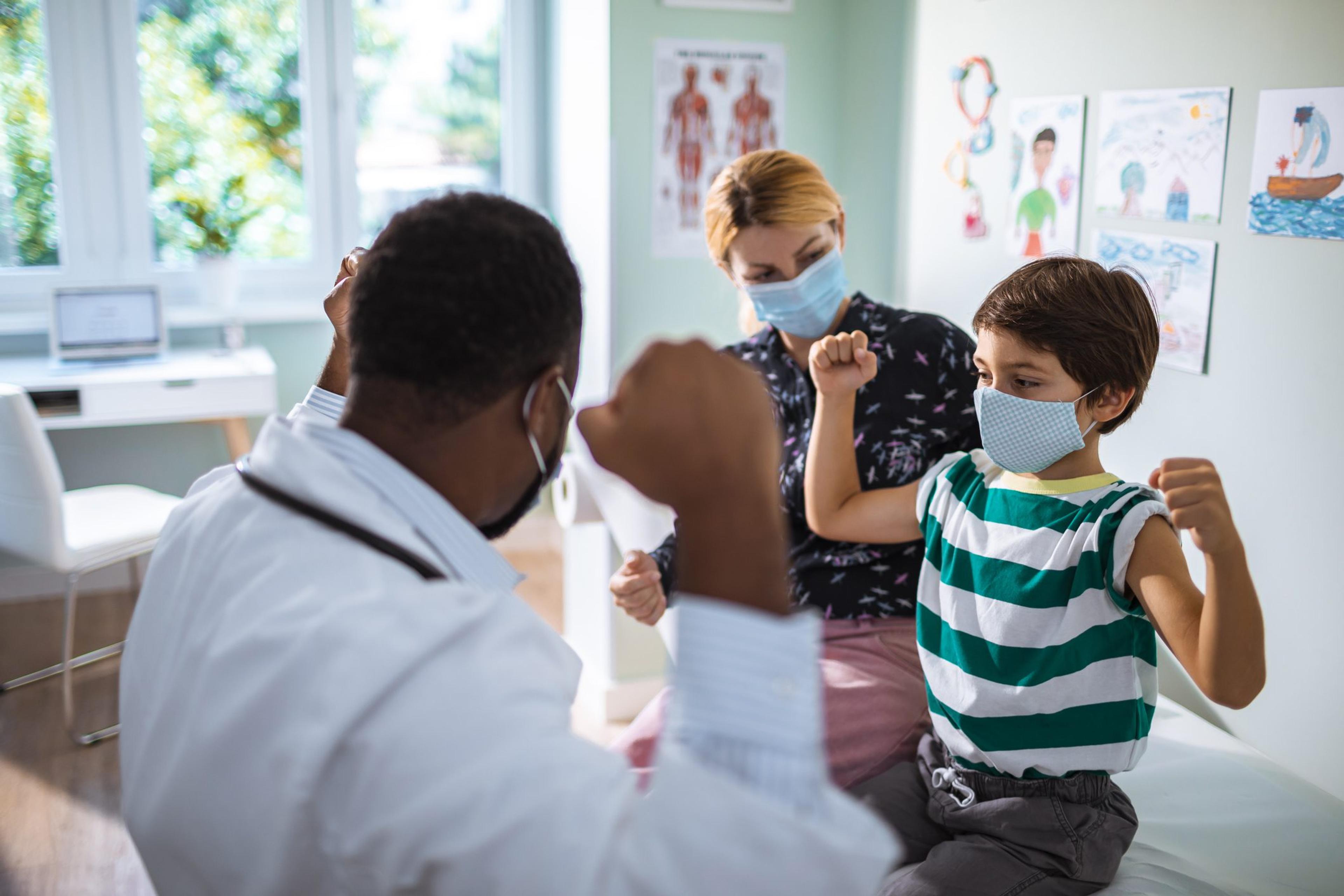 Doctor with child patient