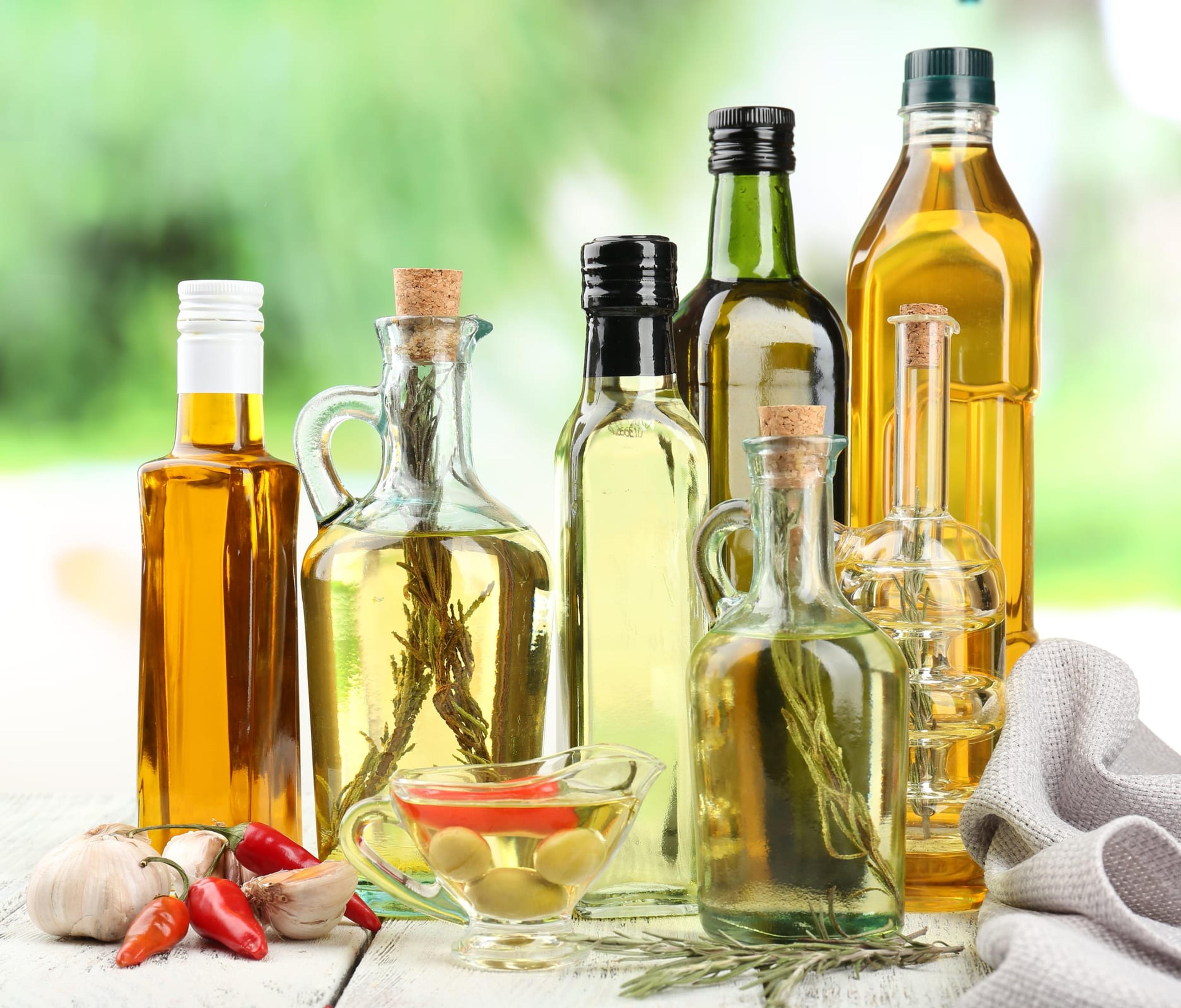 Multiple Cooking Oils in Bottles