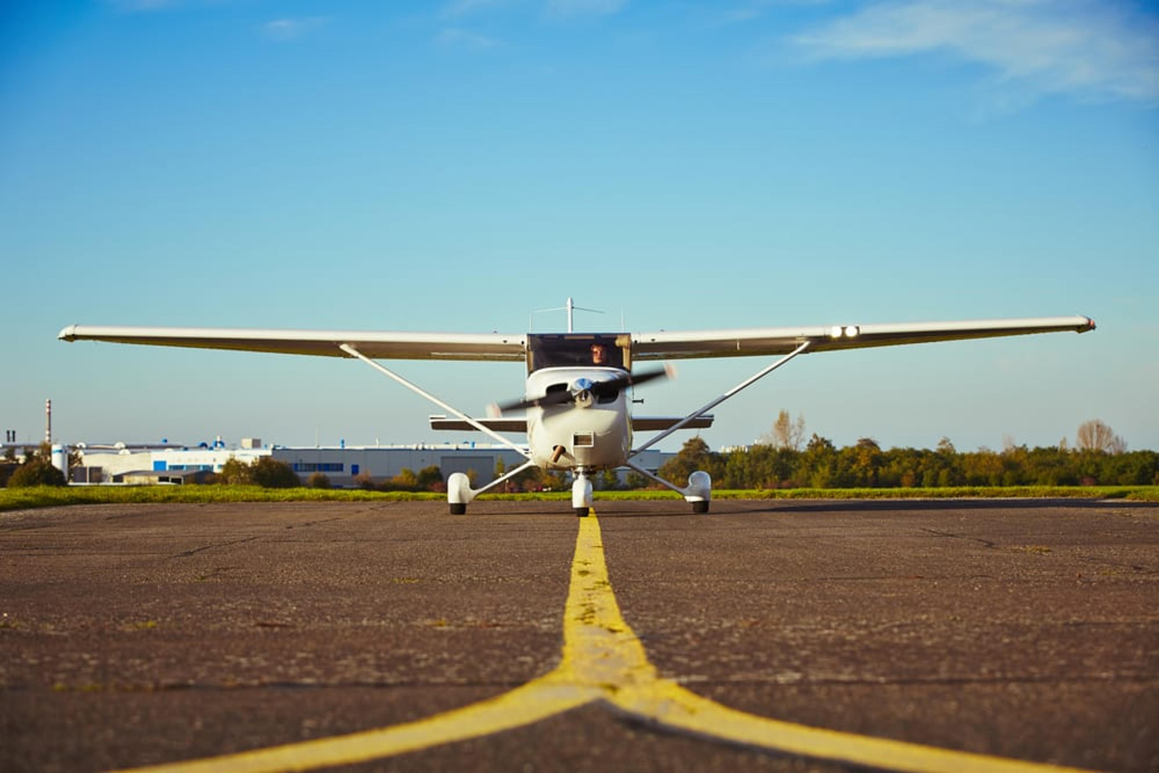 Photo of an airplane on a runway