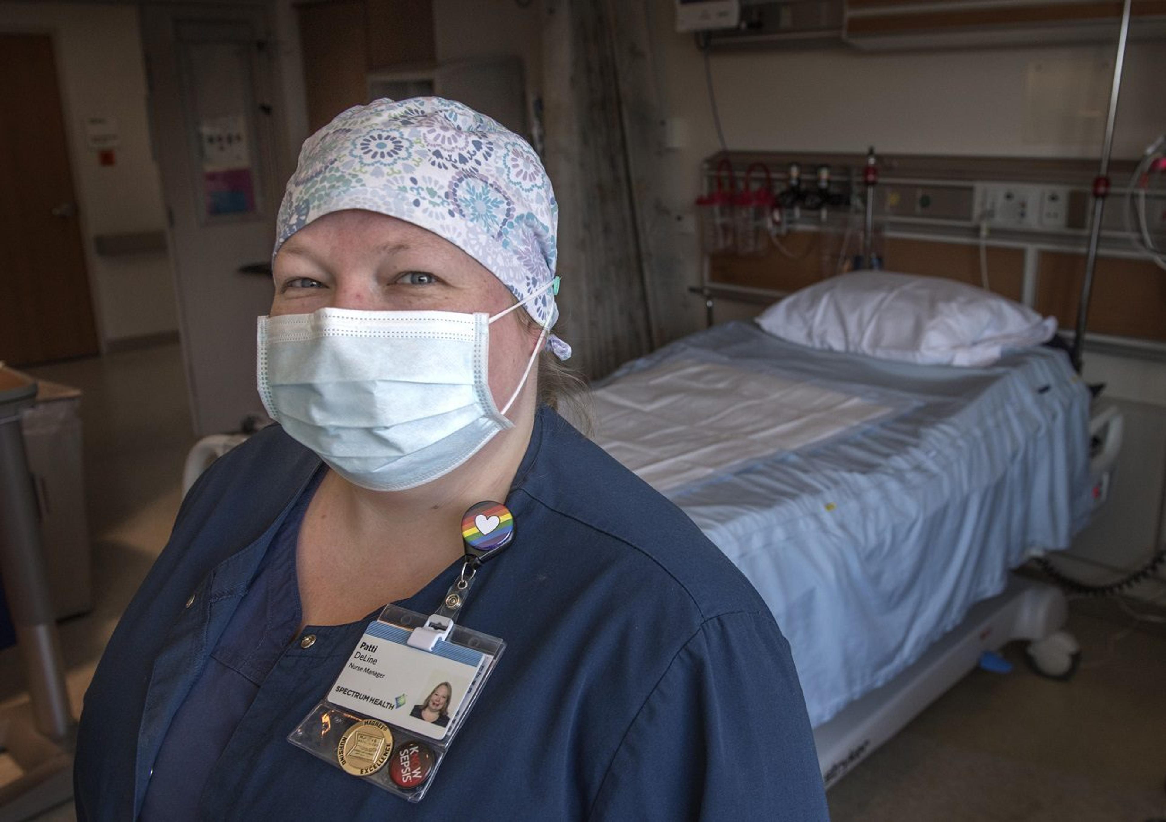 Patti DeLine, a nurse manager at Spectrum Health Grand Rapids