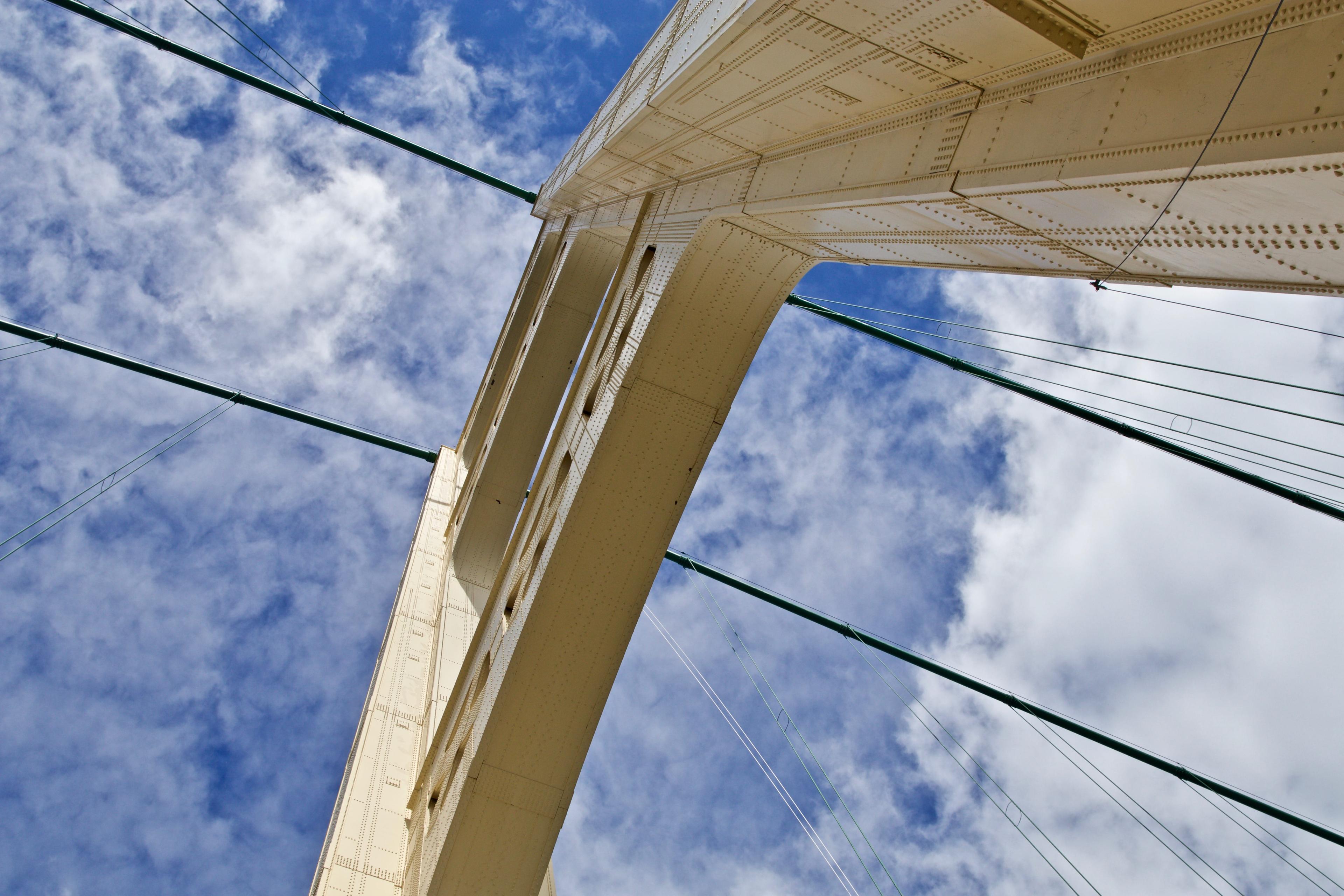 A skyline view of the Mackinac Bridge