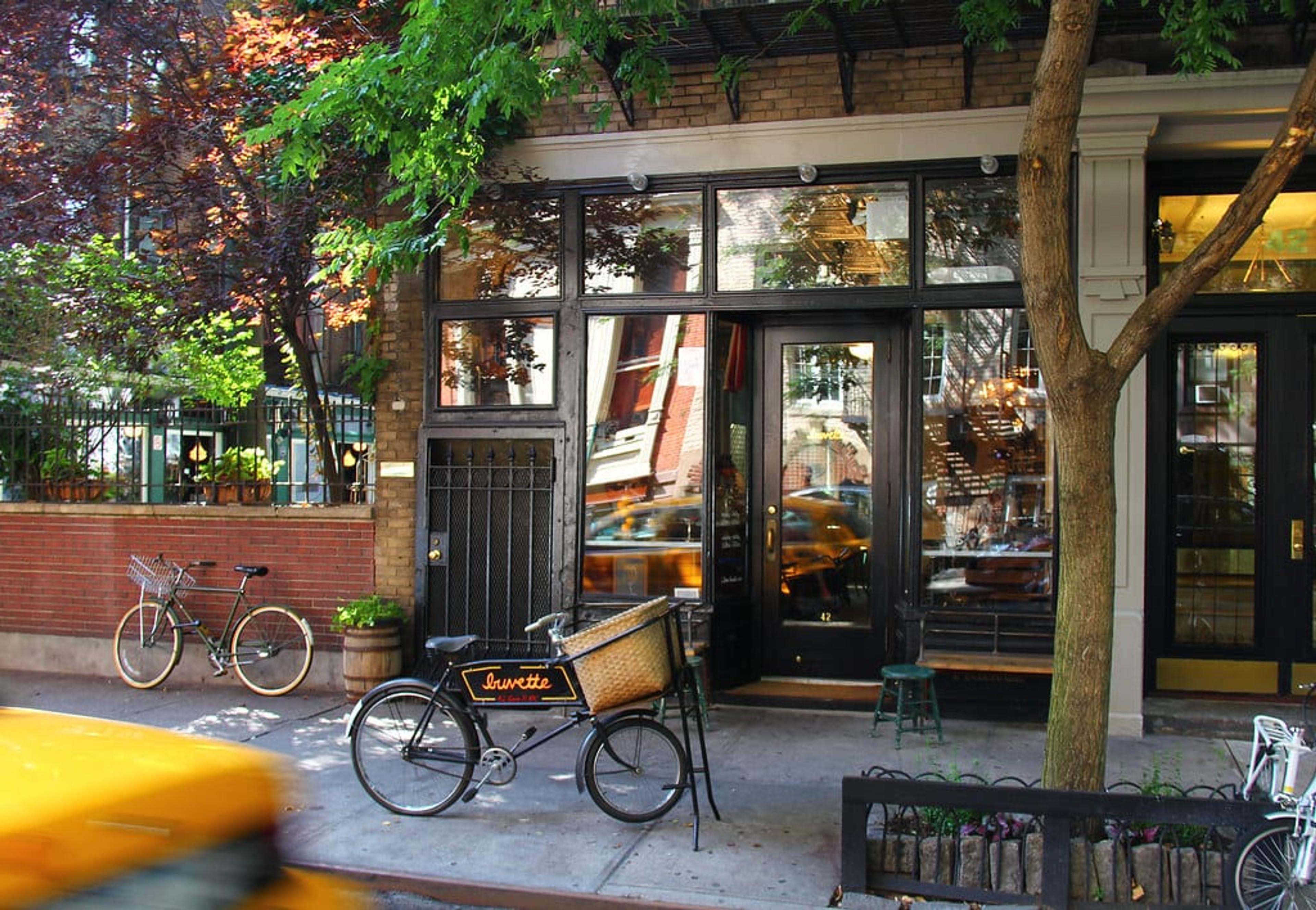 Image of store front with bike