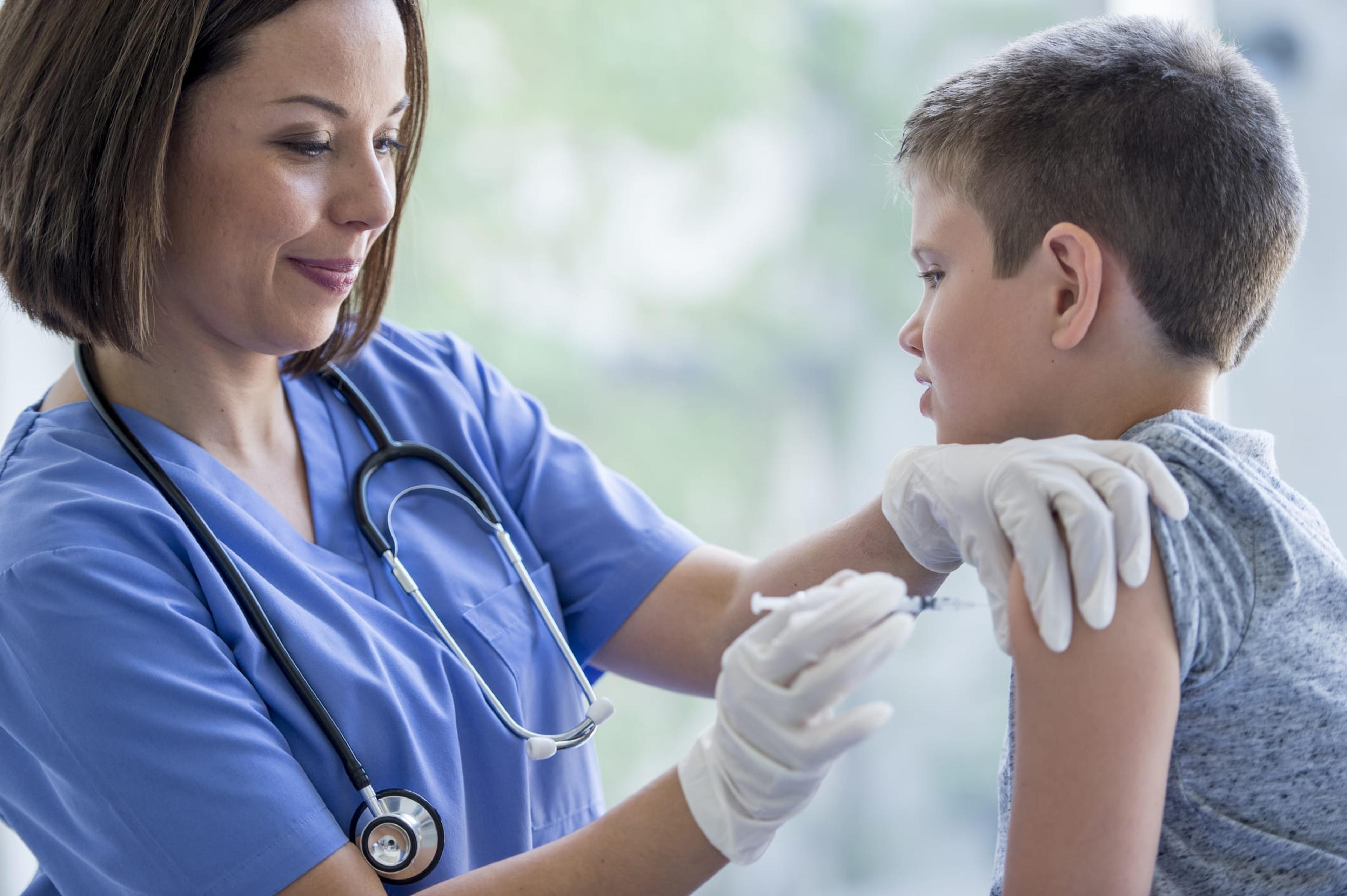 Little Boy Getting a Vaccine