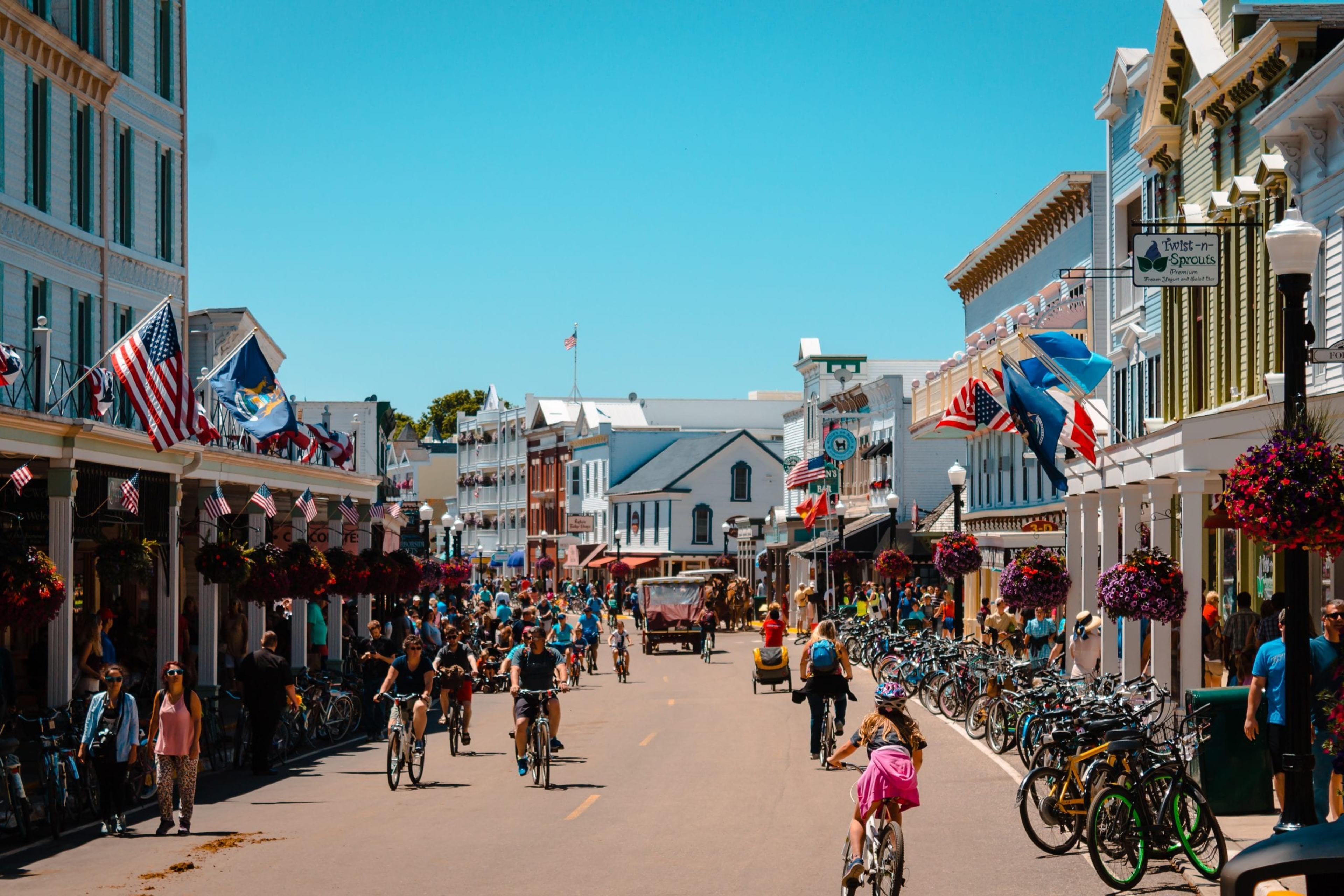 Image of downtown Mackinac Island.