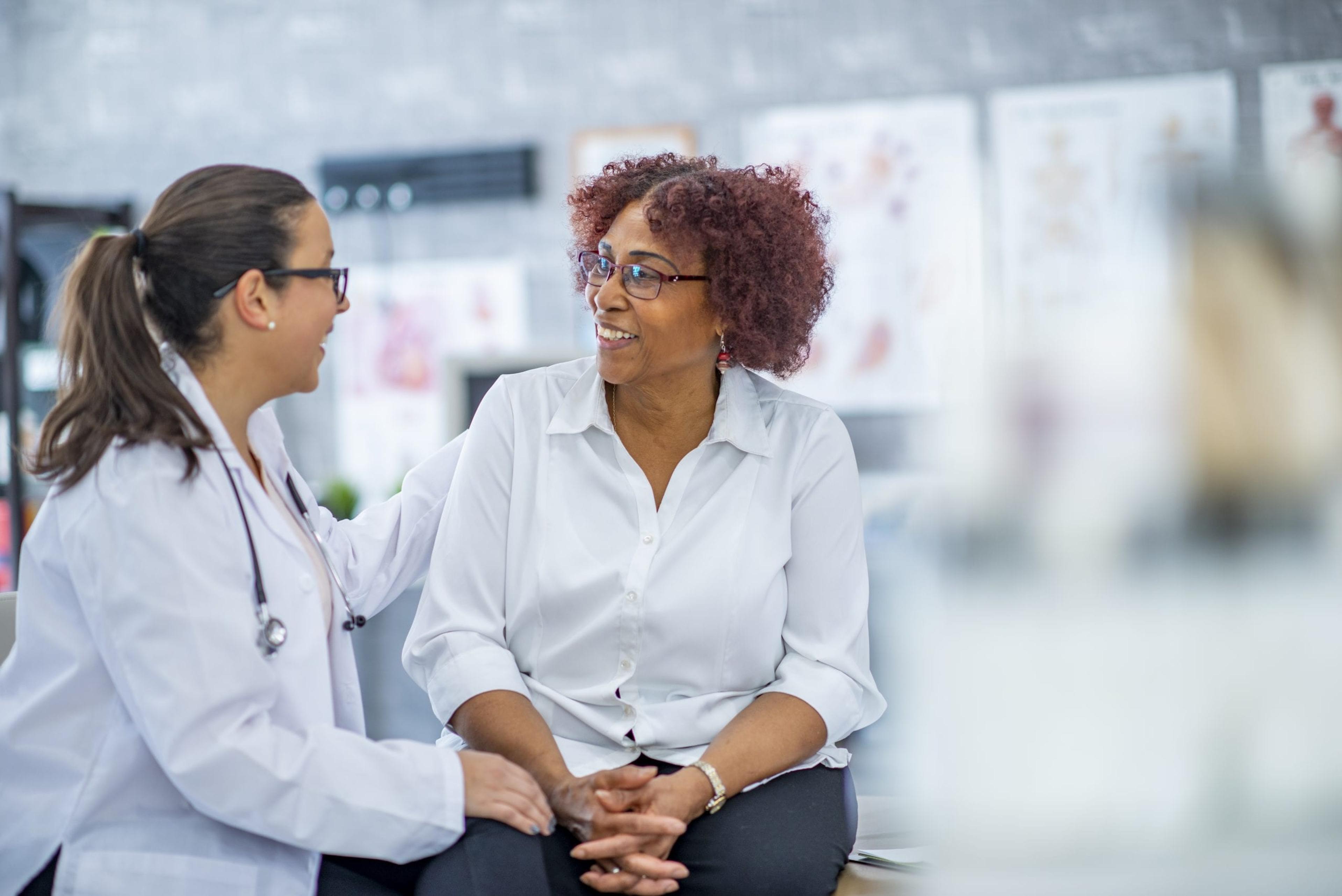 Middle-aged woman visiting the doctor