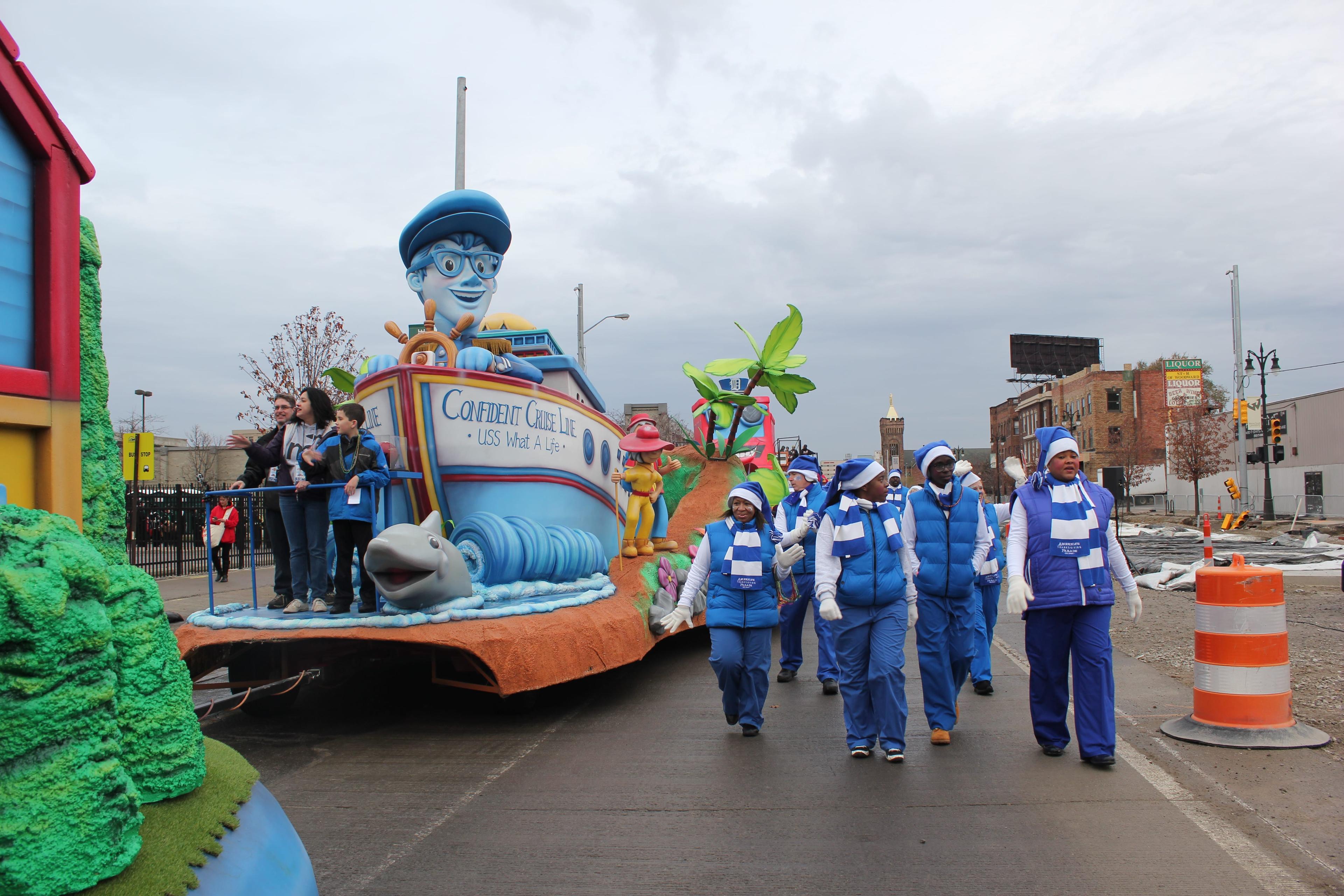 Blue Cross float in the Thanksgiving parade