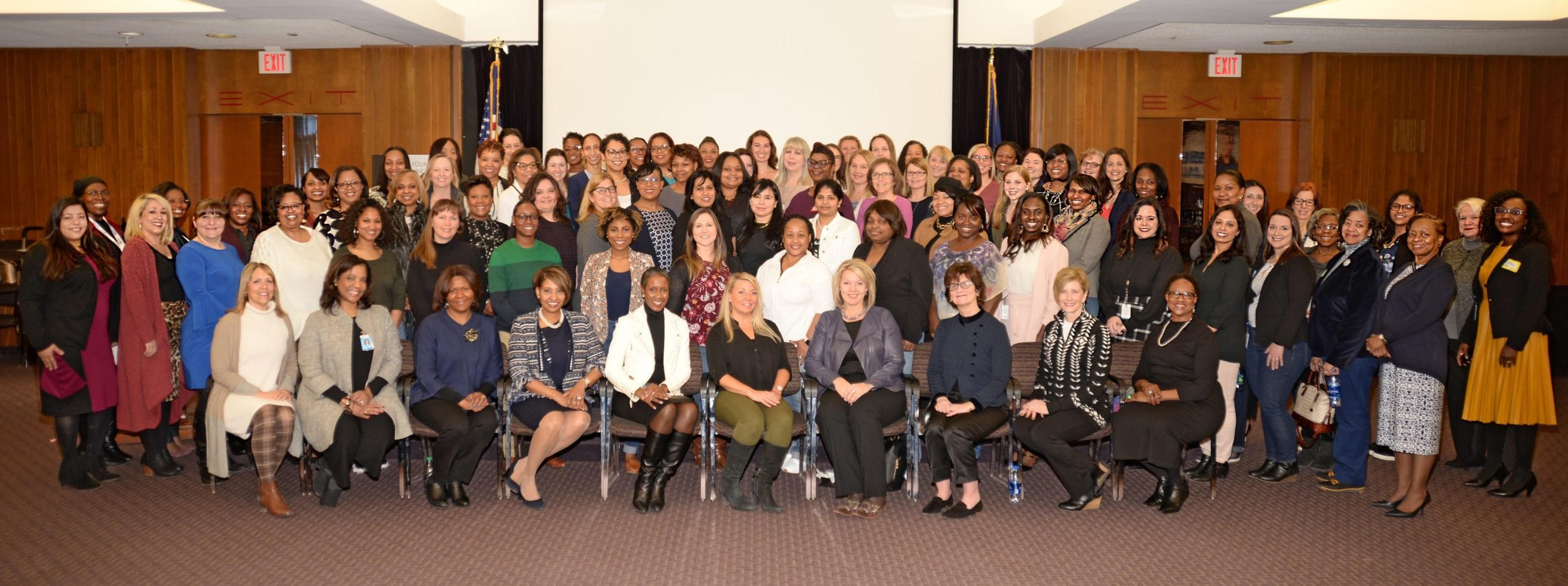 Group photo of Morning Mingle participants.