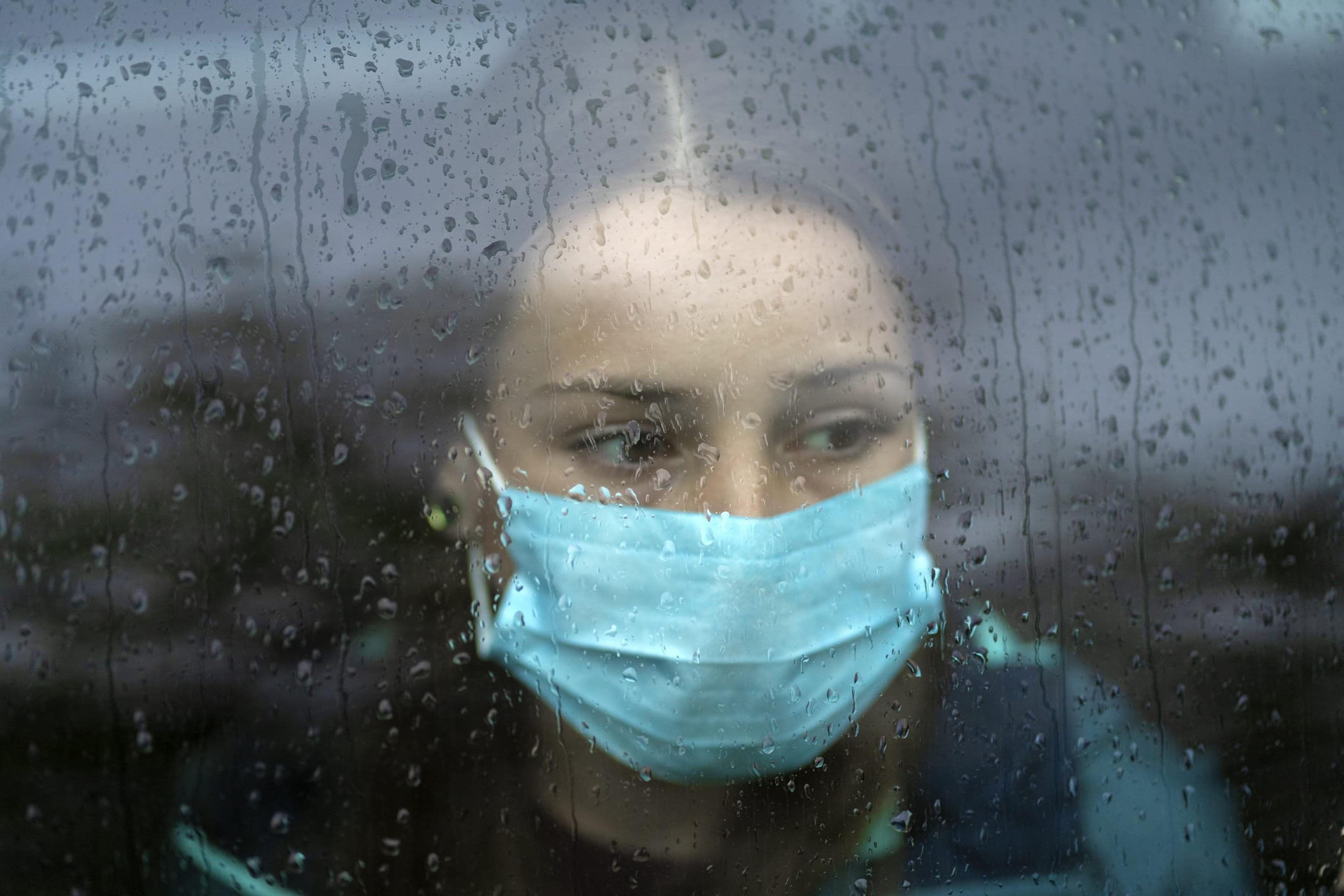 Women looking out window