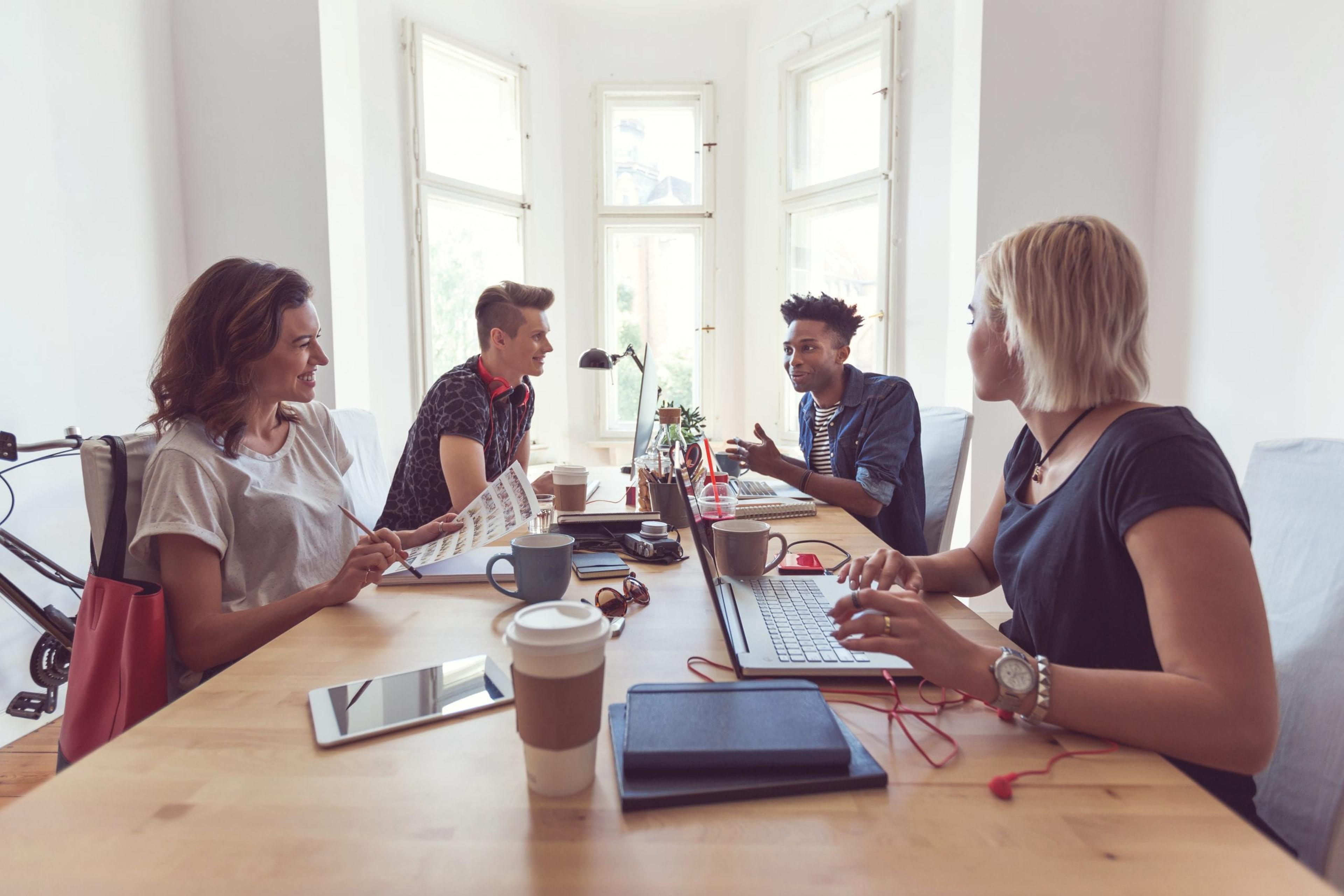 Group of co-workers at the office