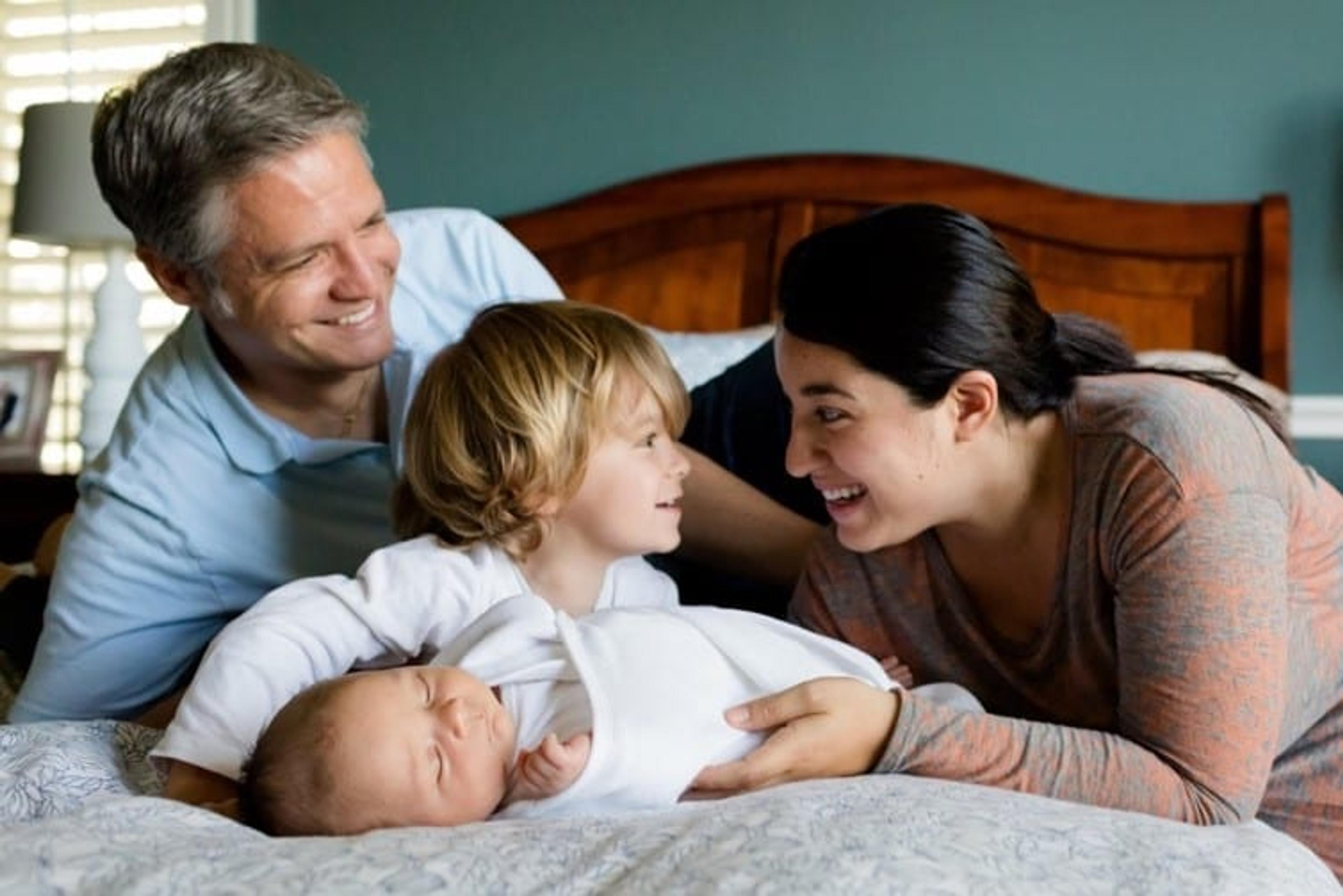 Family discussing specialty insurance